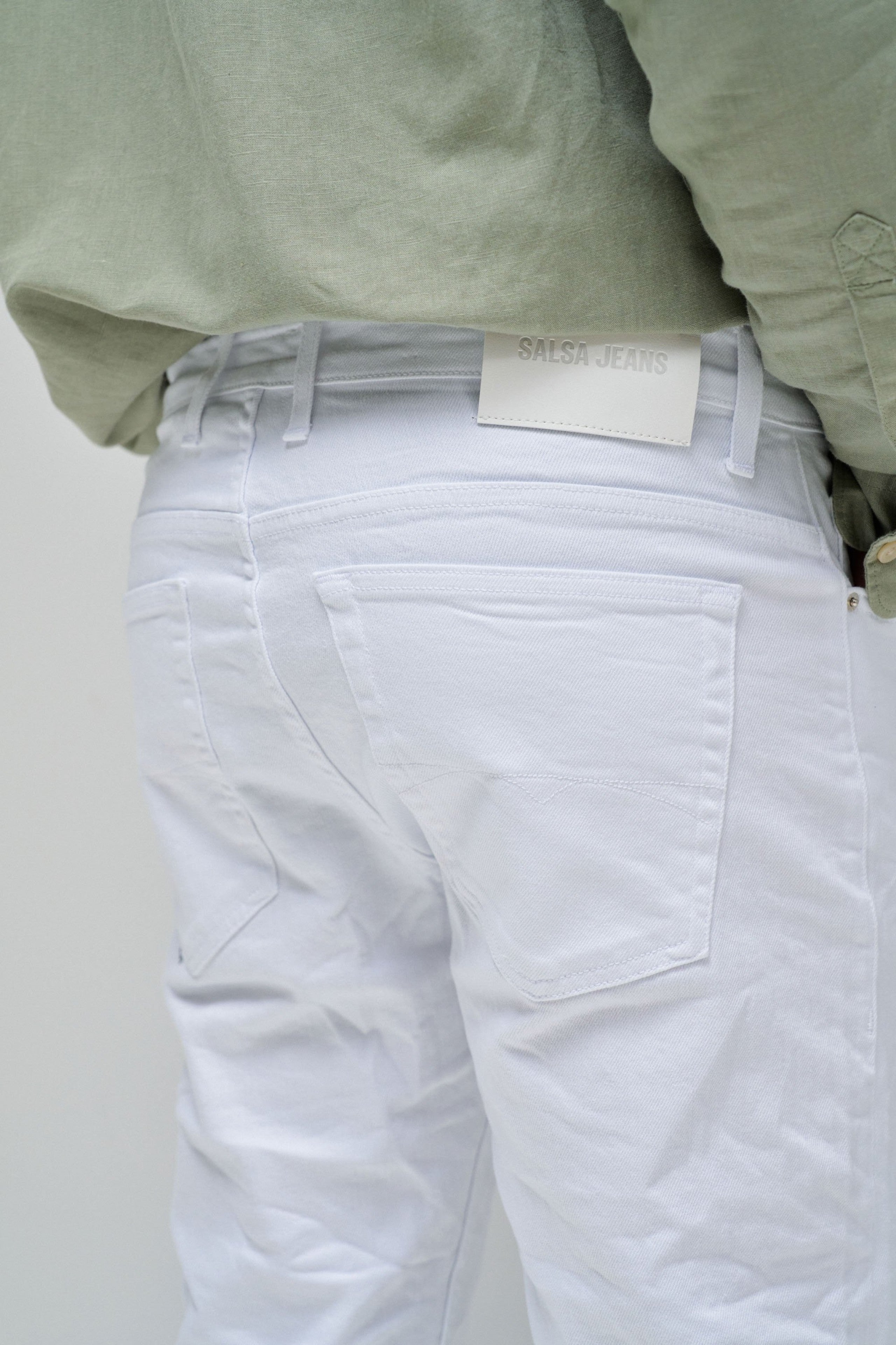 Slim Twill Jeans in White Jeans Salsa Jeans