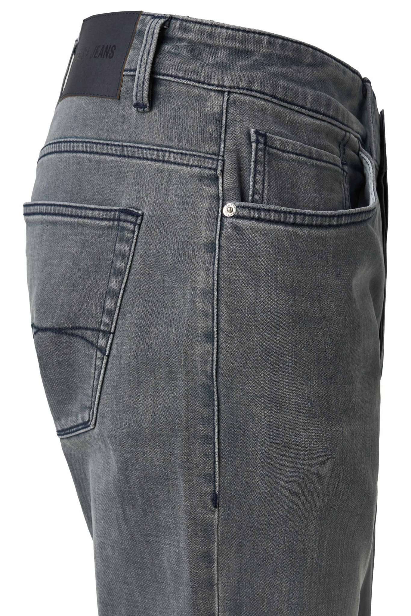Slim Jeans Knit Denim in Medium Grey Jeans Salsa Jeans   