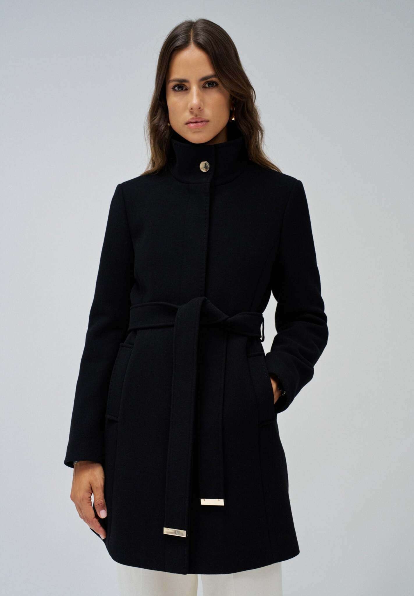The Reimagined Wool Coat in Black Jacken Salsa Jeans