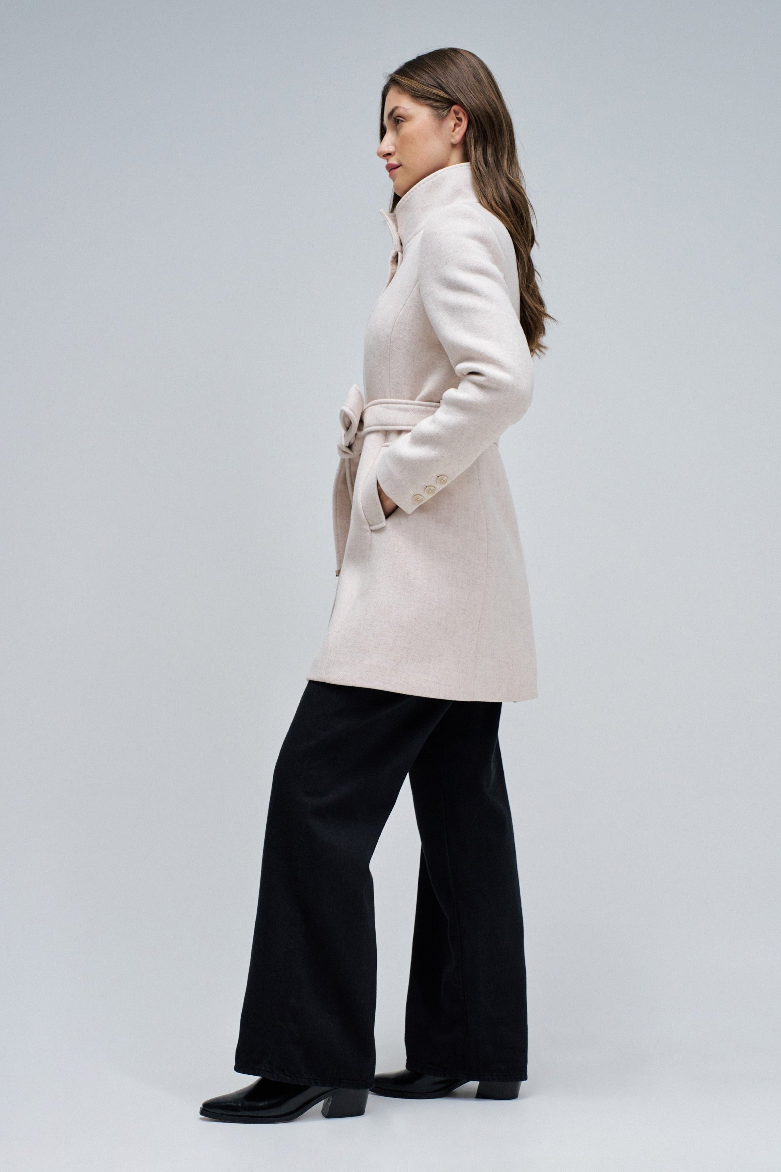 The Reimagined Wool Coat in Light Beige V1 Jacken Salsa Jeans