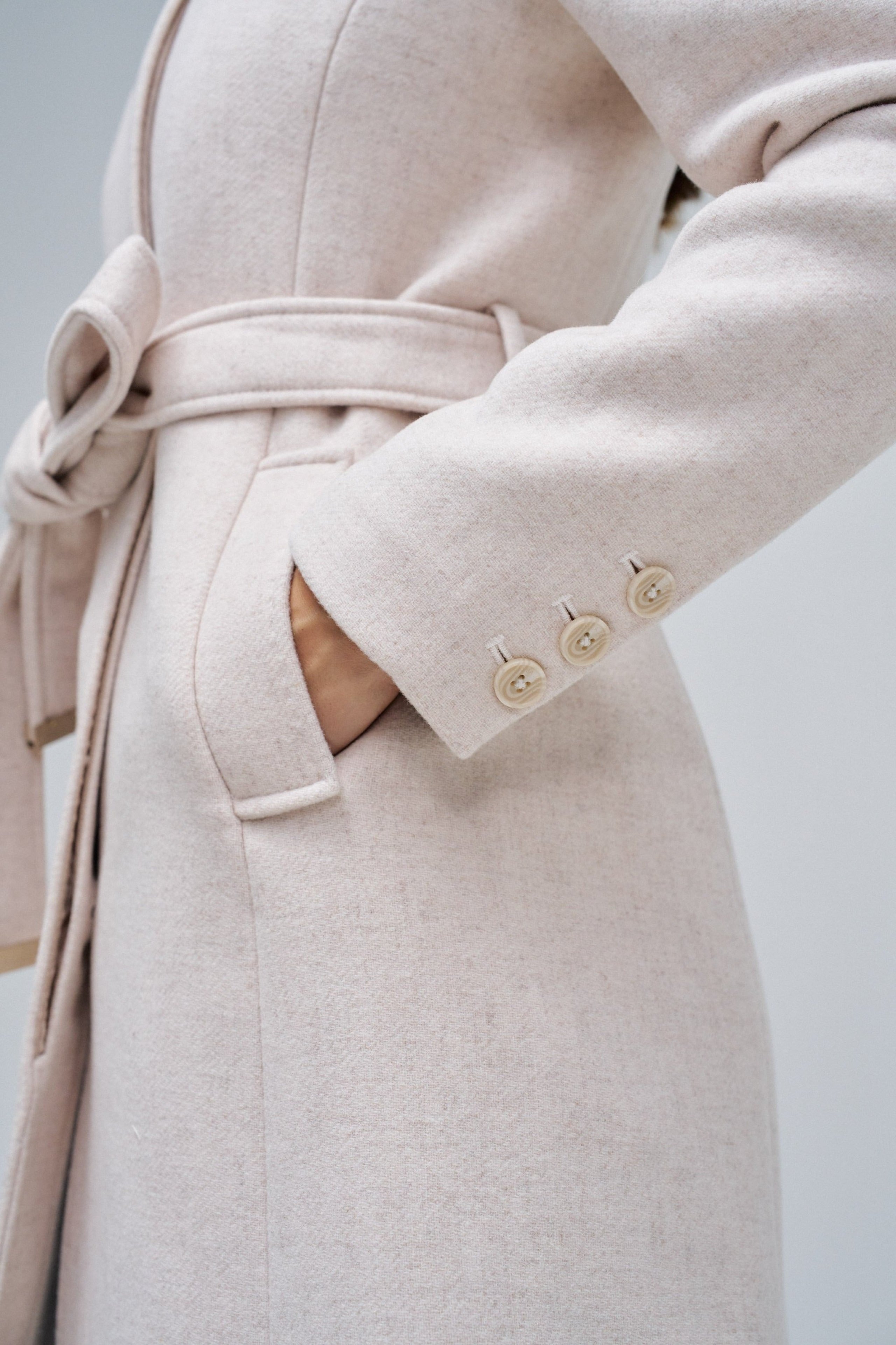 The Reimagined Wool Coat in Light Beige V1 Jacken Salsa Jeans
