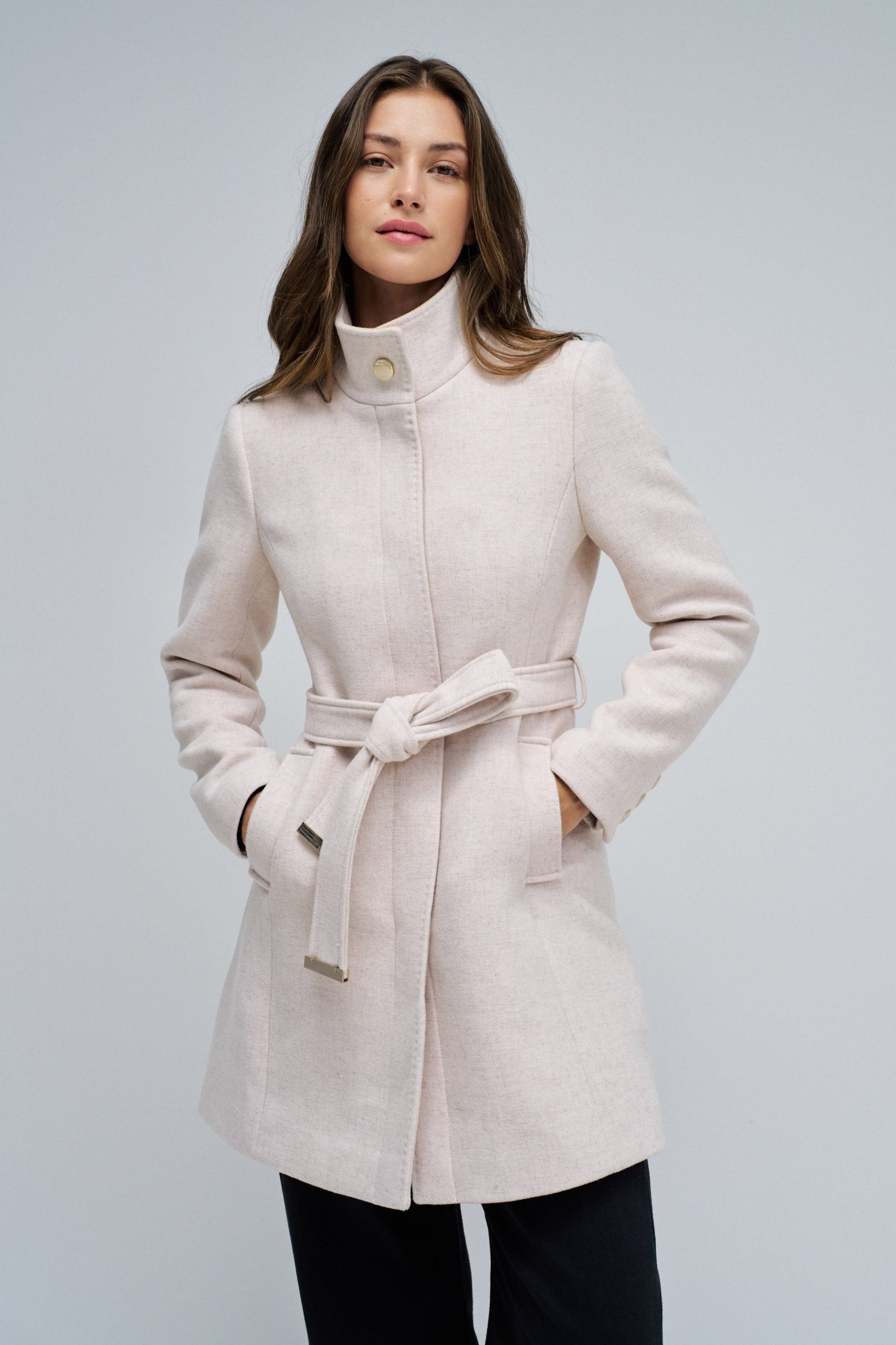 The Reimagined Wool Coat in Light Beige V1 Jacken Salsa Jeans
