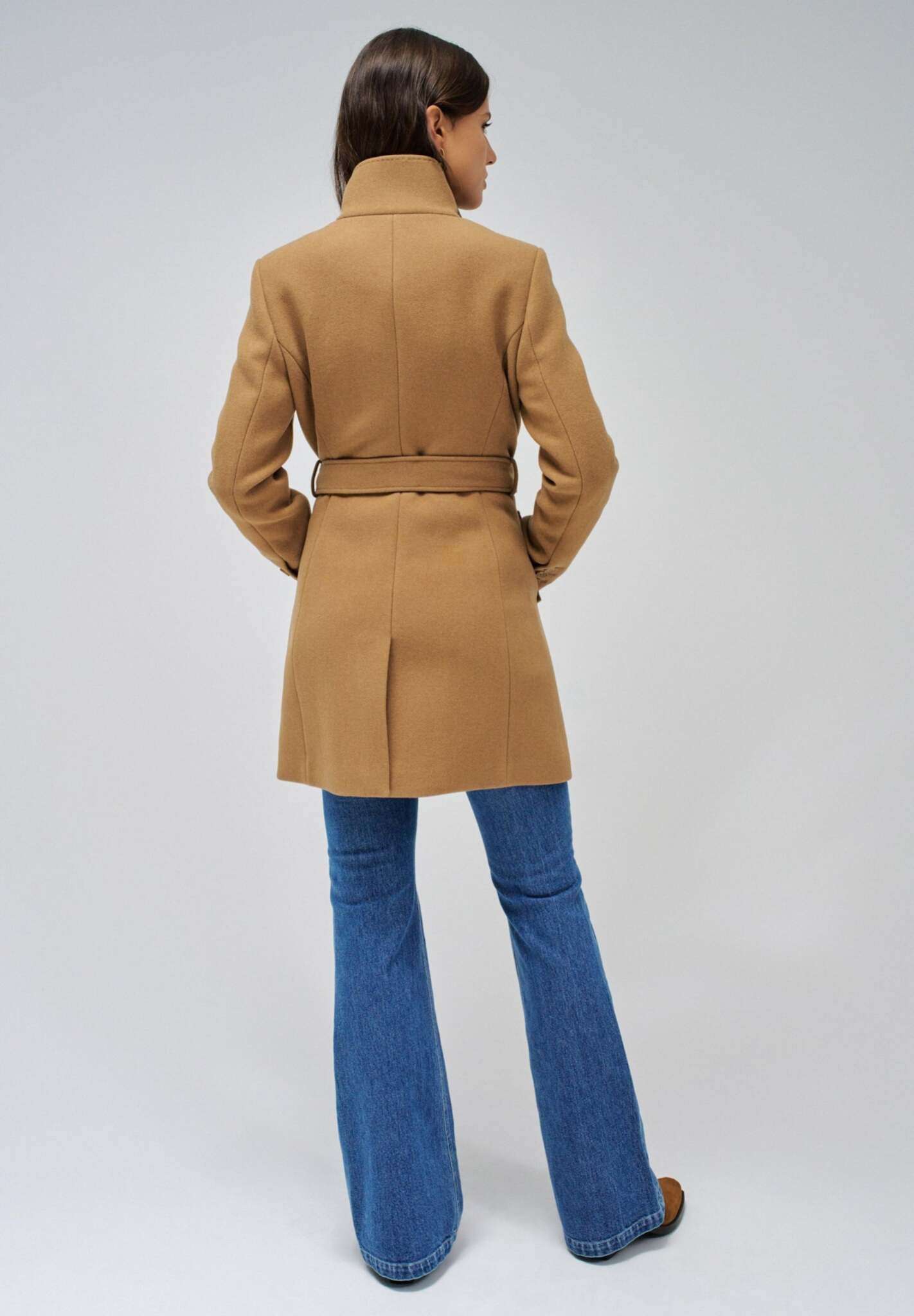 The Reimagined Wool Coat in Dark Beige Jacken Salsa Jeans