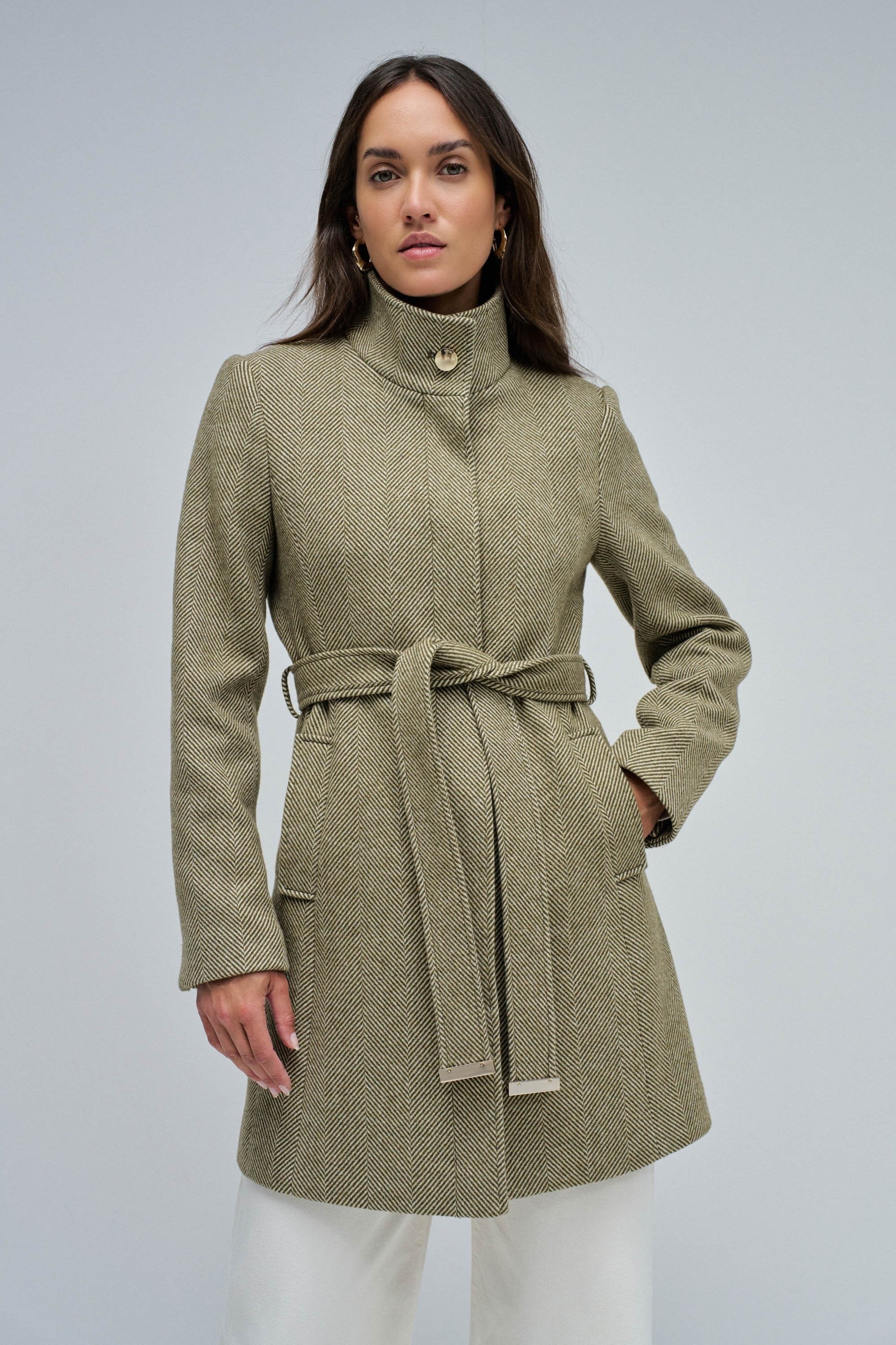 The Reimagined Wool Coat in Dark Grey Jacken Salsa Jeans