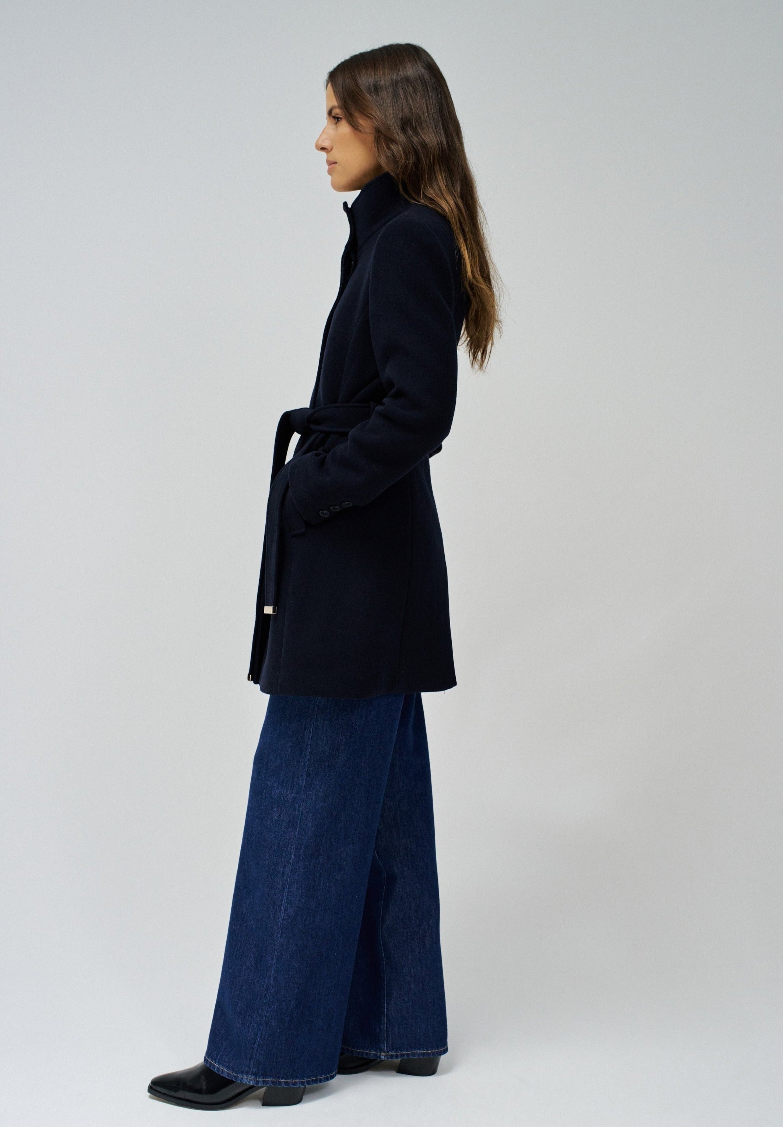 The Reimagined Wool Coat in Dark Blue Jacken Salsa Jeans