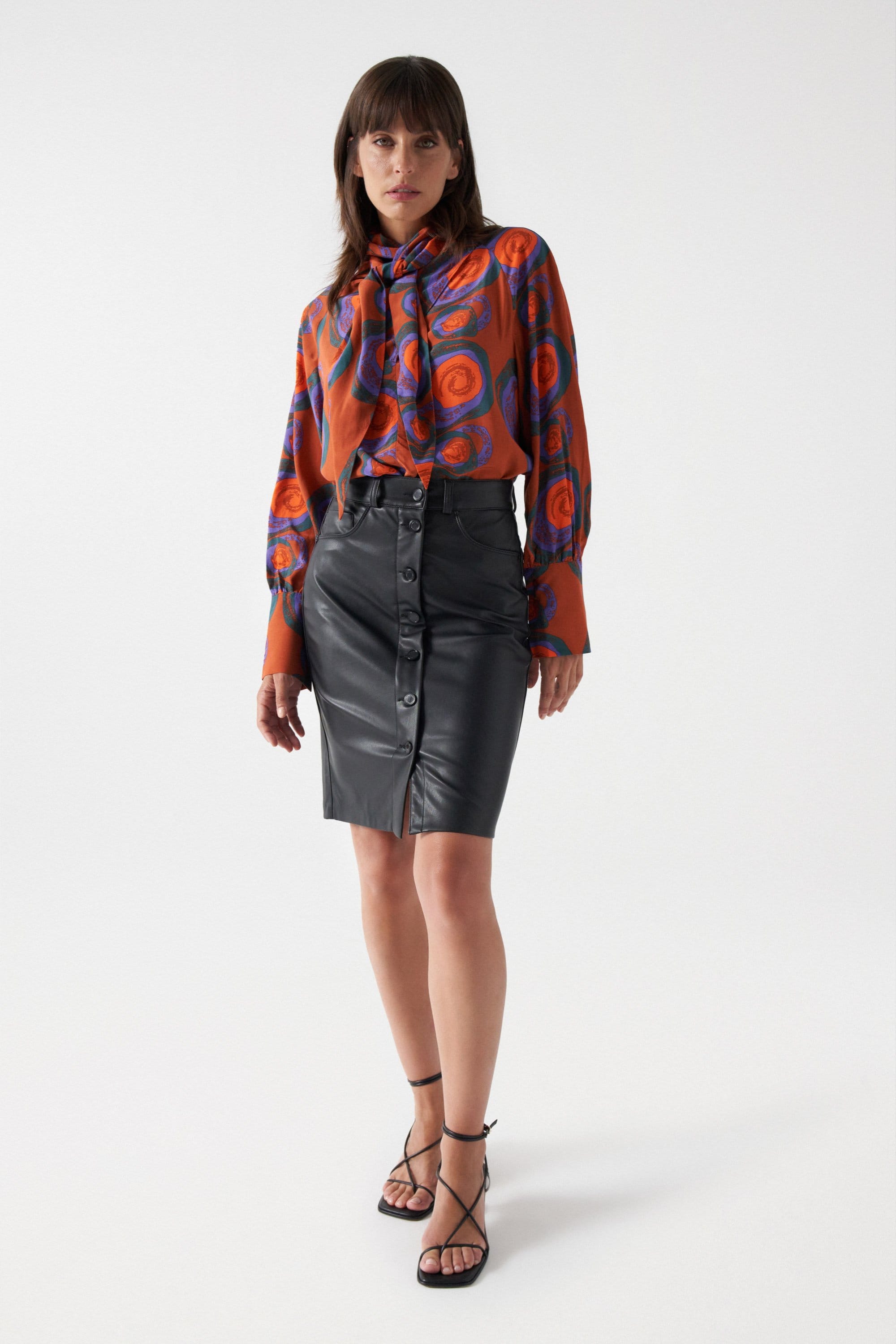 Regular Skirt In PU in Black Röcke Salsa Jeans