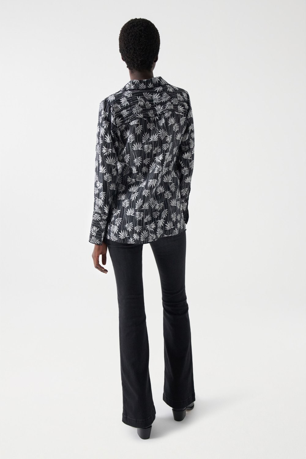 Blouse With Collar in Black Blusen Salsa Jeans