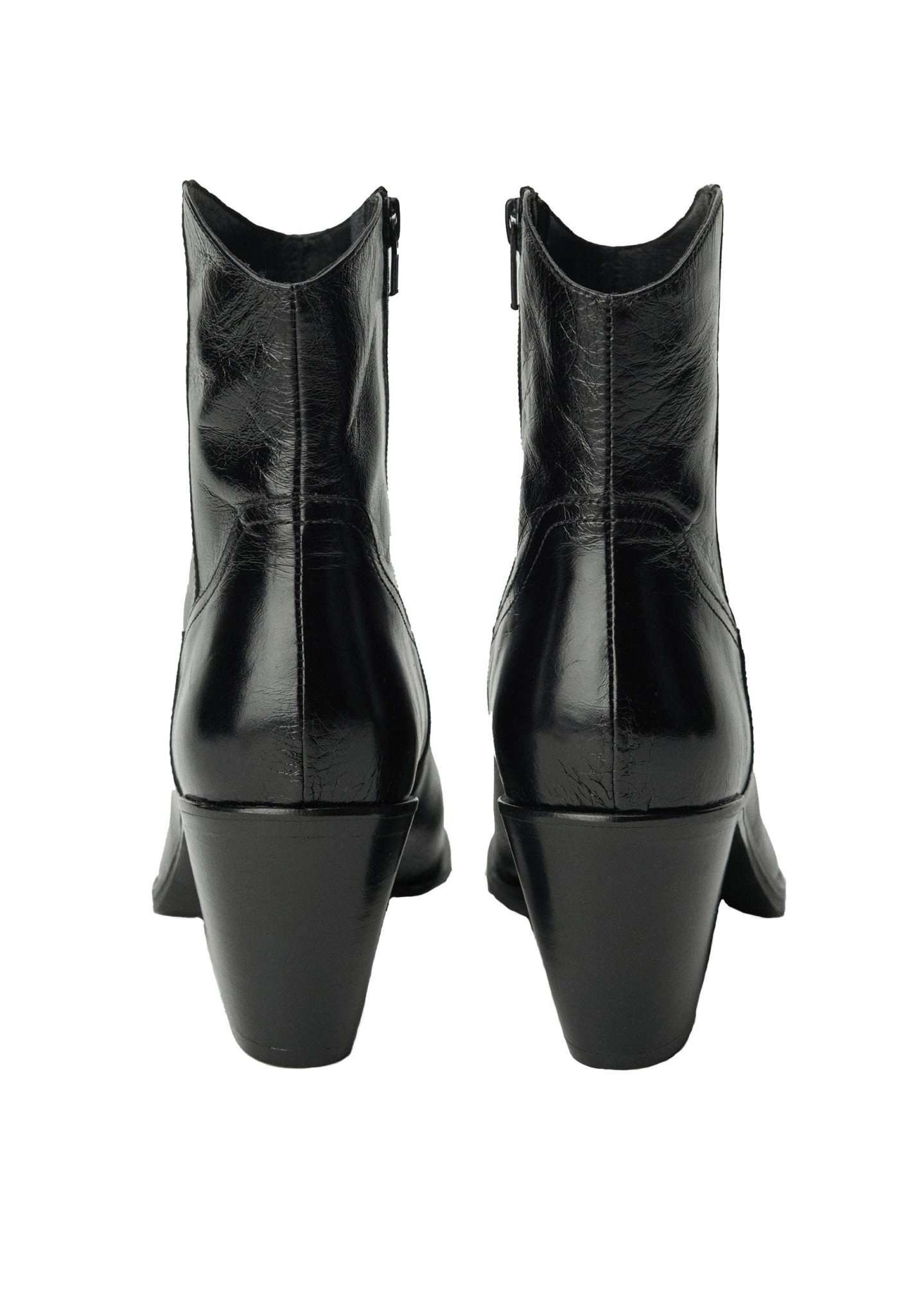 Premium Leather Cowboy Boots in Black Stiefeletten Salsa Jeans