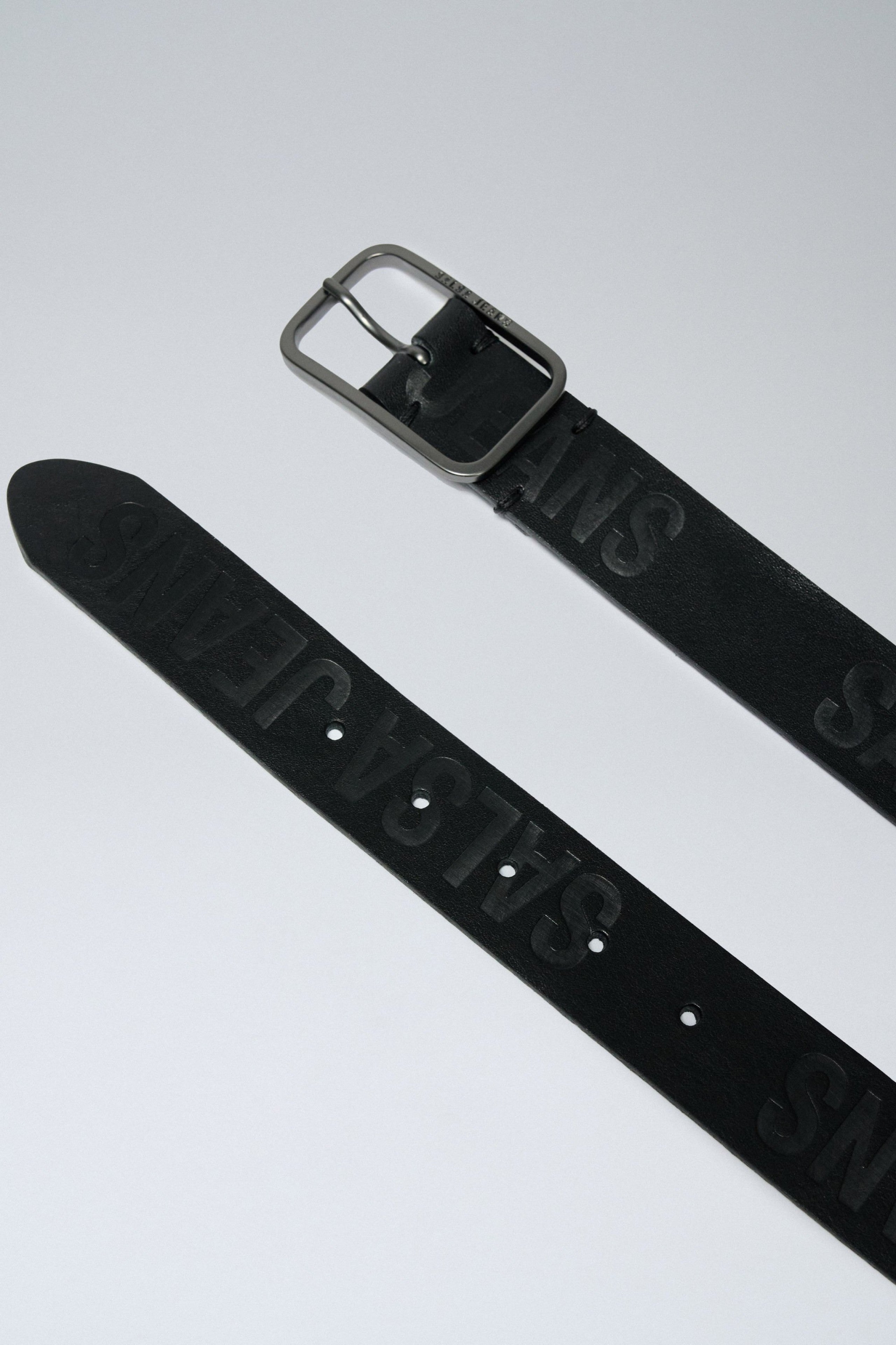 Embossed Salsa Jeans Leather Belt in Black Gürtel Salsa Jeans