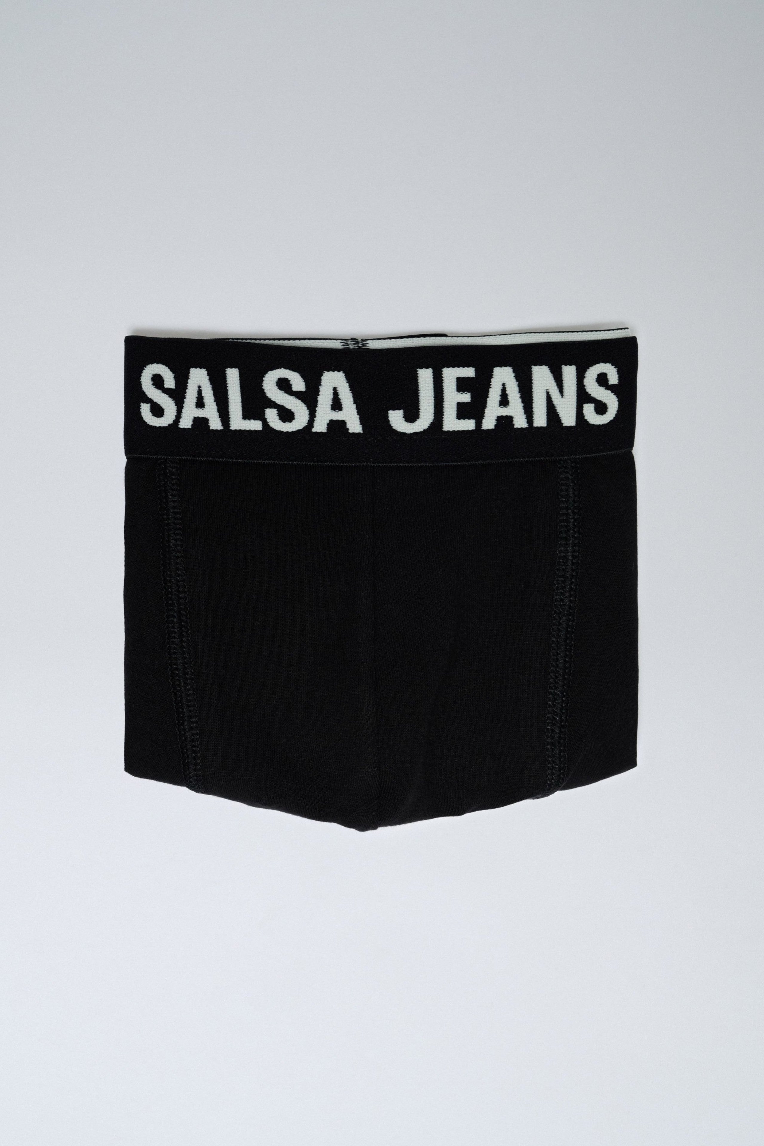3 Branding And Solid Trunks Pack in Black Unterwäsche Salsa Jeans