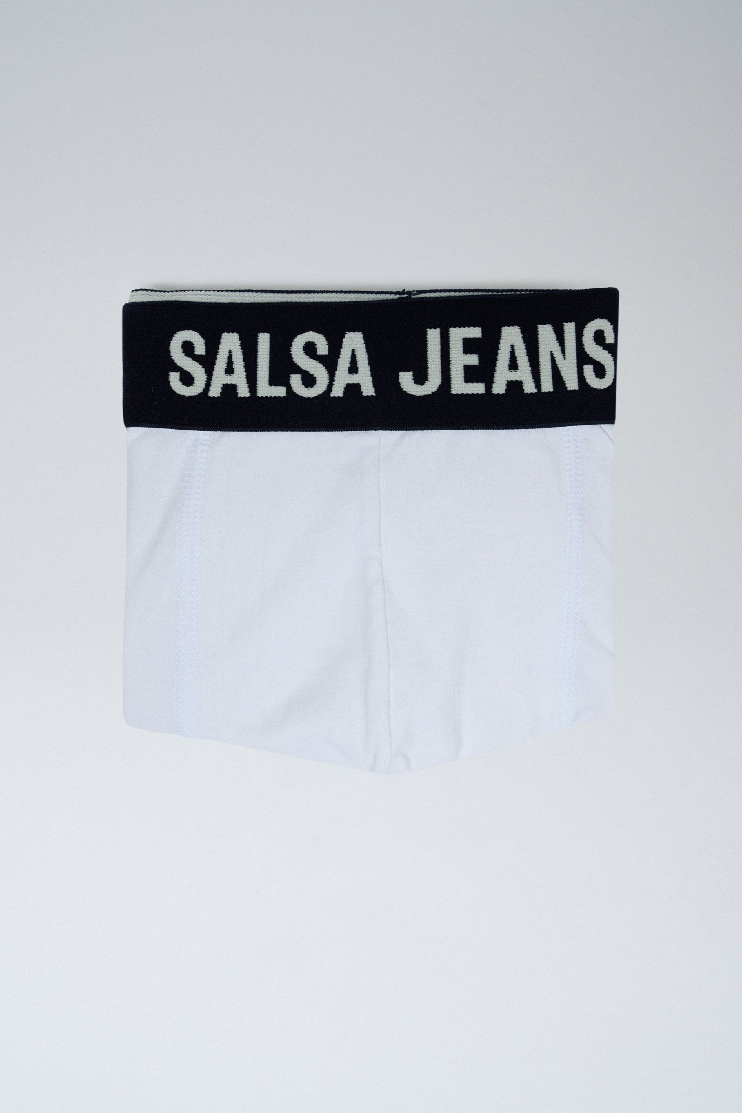 3 Branding And Solid Trunks Pack in White Unterwäsche Salsa Jeans