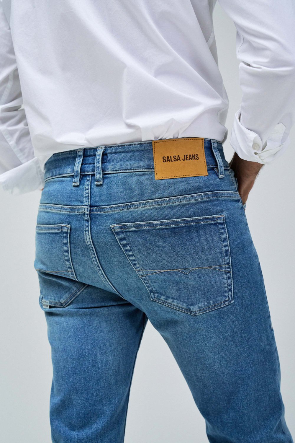 Slim S-Active Destroyed in Greencast Jeans Salsa Jeans