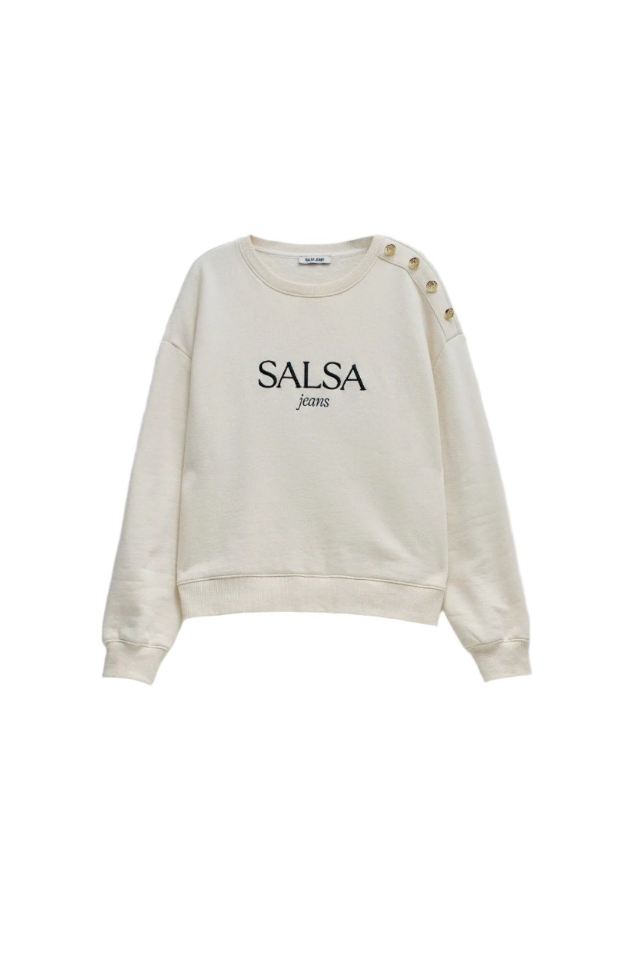 Branding Sweater in Light Beige Sweatshirts Salsa Jeans