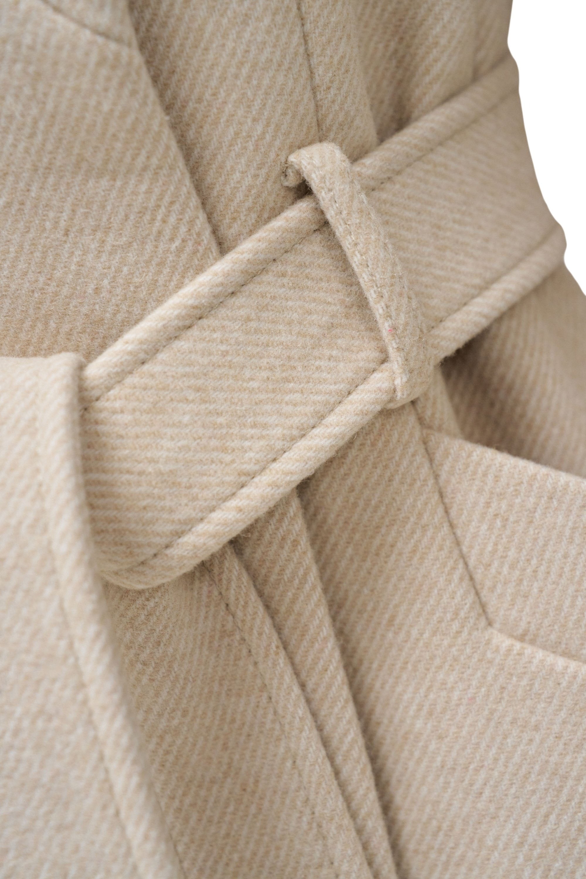 Long Wool Peacoat With Belt in Light Beige V1 Jacken Salsa Jeans