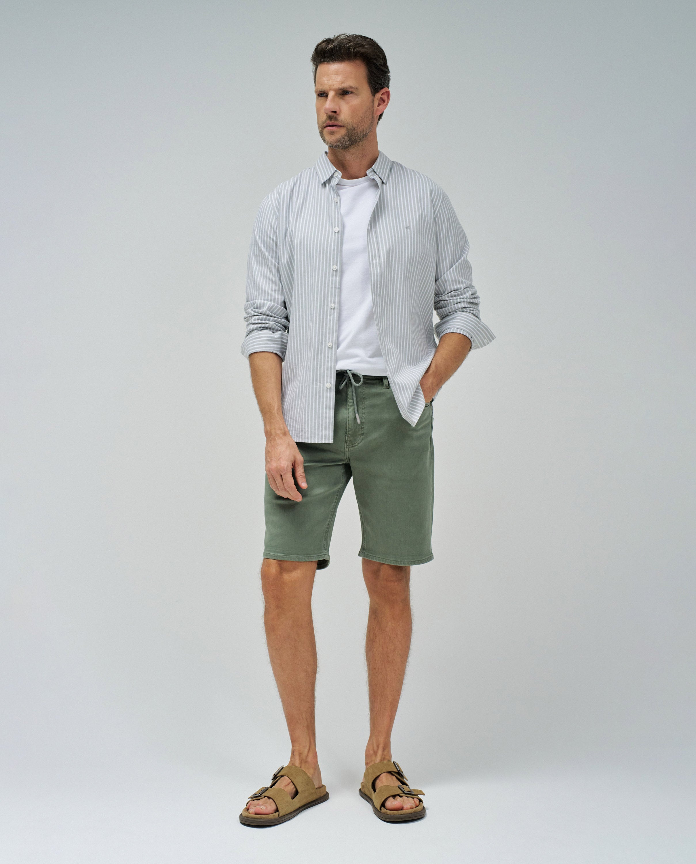 Short Joggers S-Activ in Dark Green Shorts Salsa Jeans