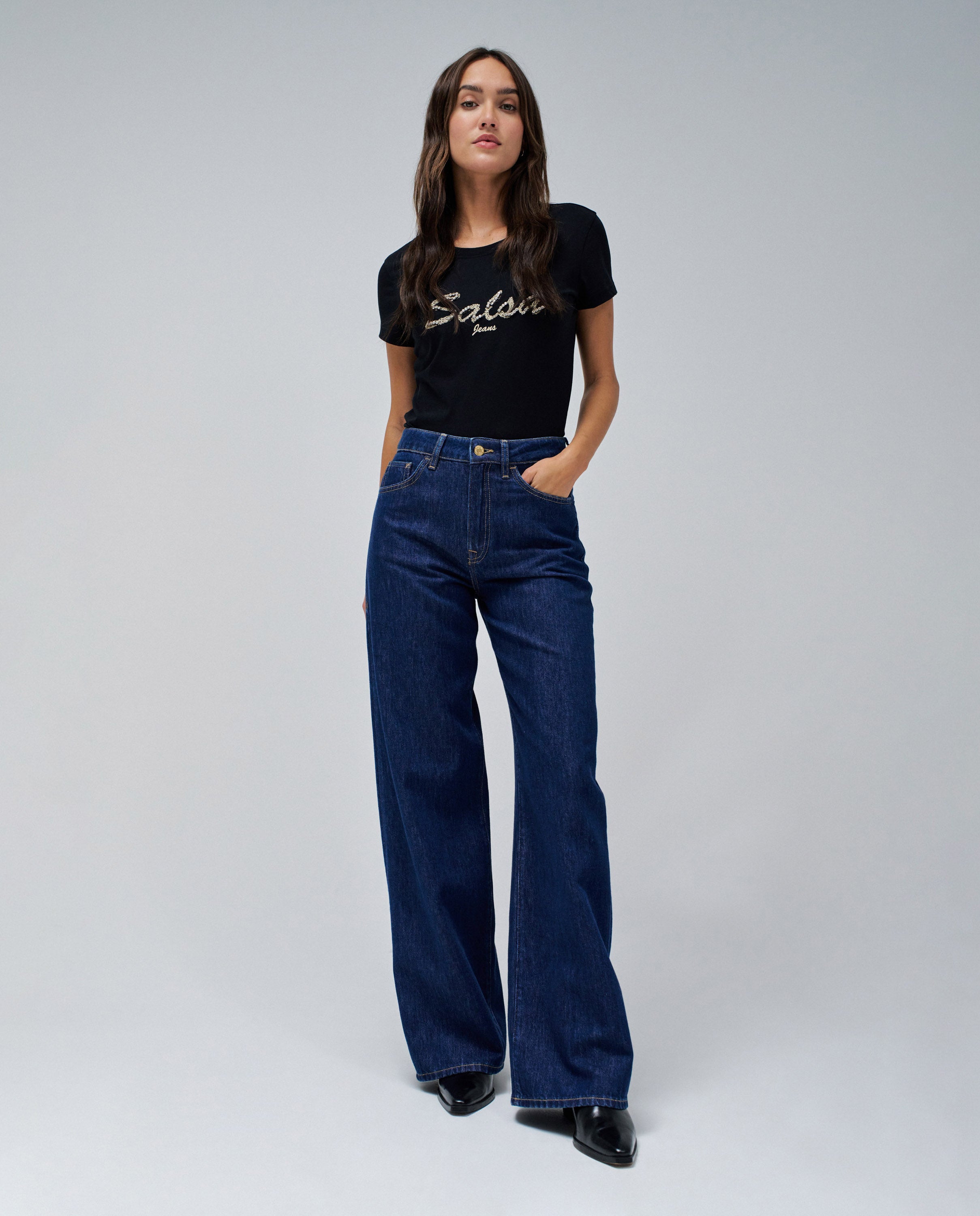 Branding T-Shirt in Black T-Shirts Salsa Jeans
