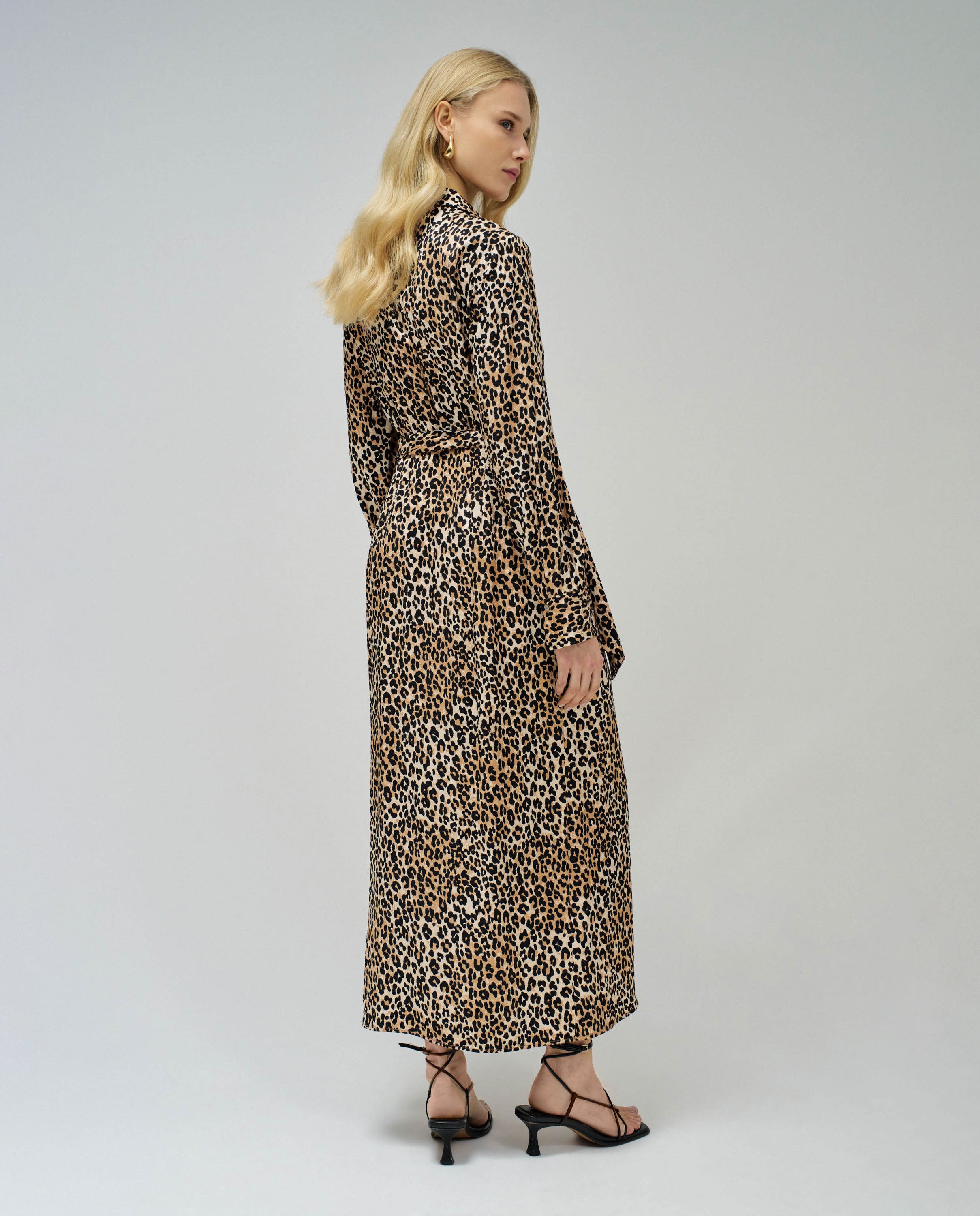 Shirtdress with Animal Print in Dark Pearl Kleider Salsa Jeans