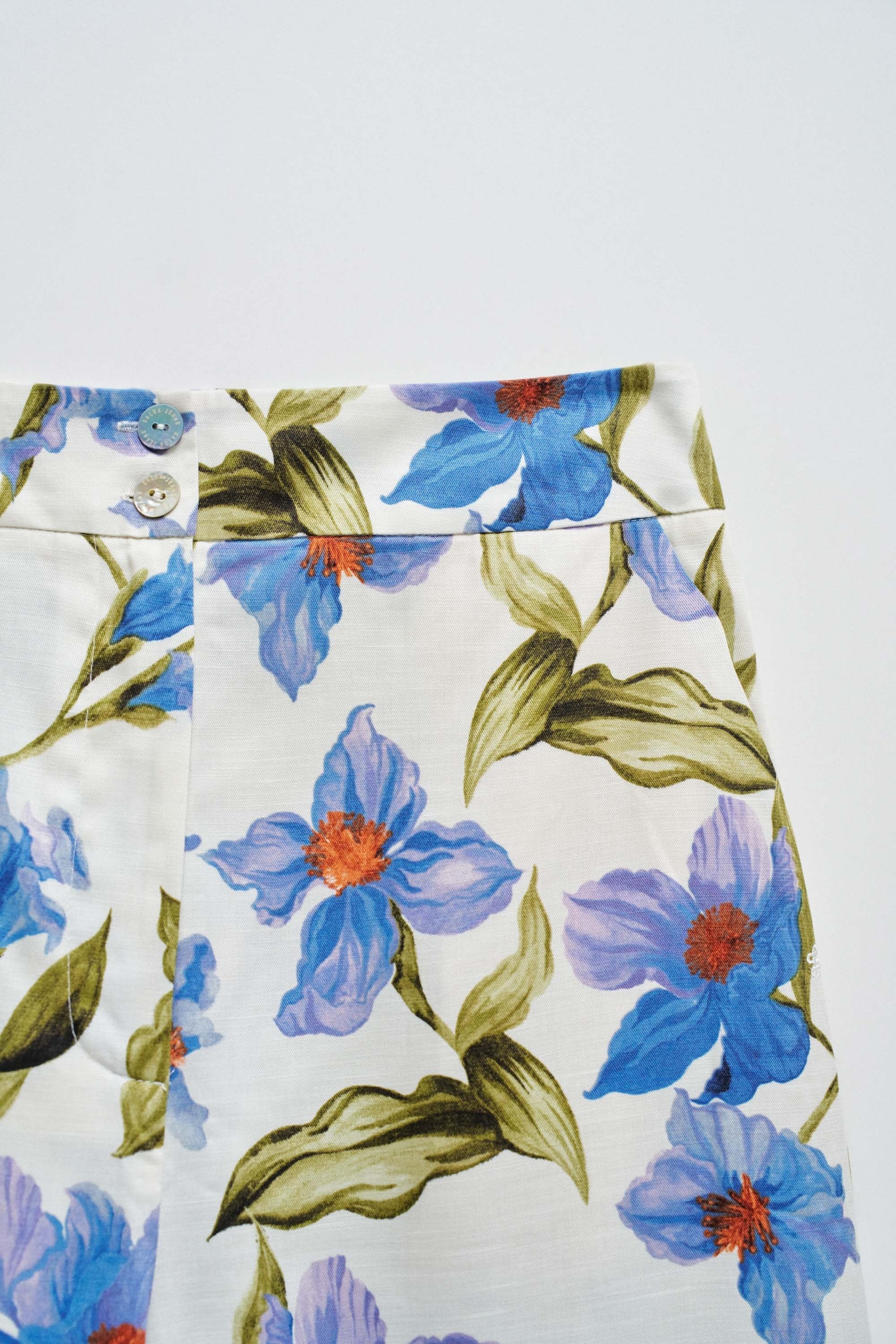Printed Trousers in Medium Blue V1 Hosen Salsa Jeans