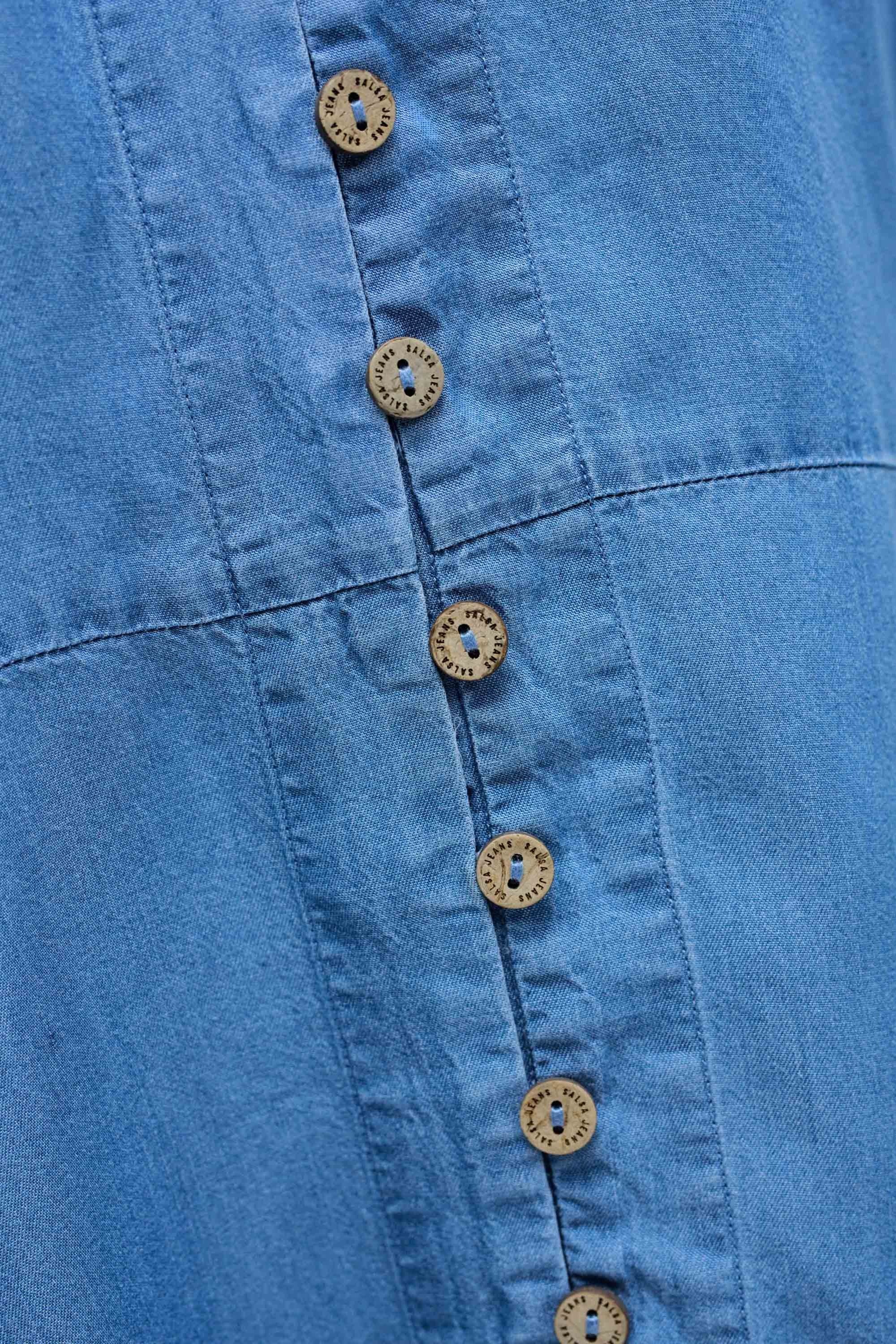 Lightdenim Dress With Belt in Medium Light Kleider Salsa Jeans