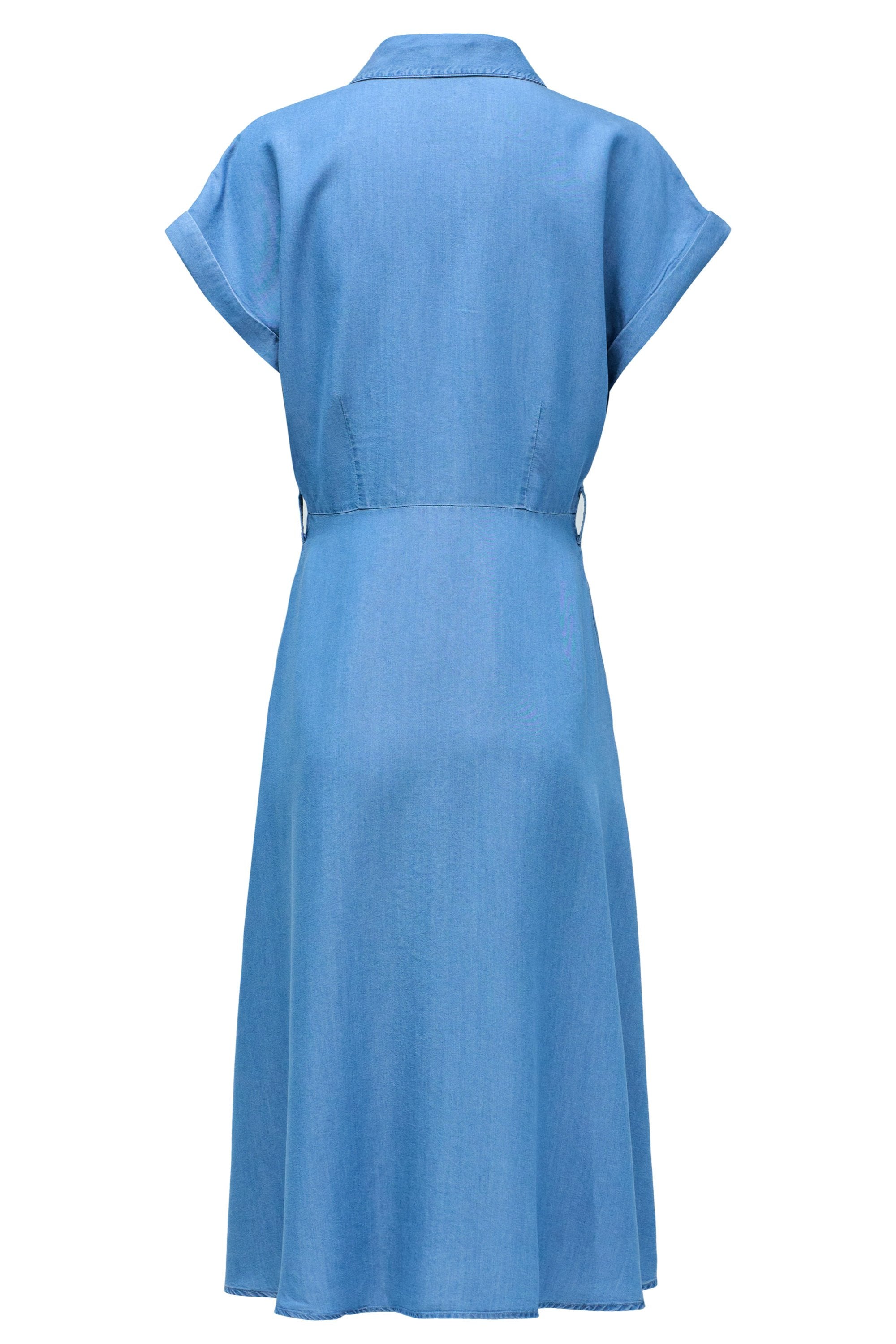 Lightdenim Dress With Belt in Medium Light Kleider Salsa Jeans