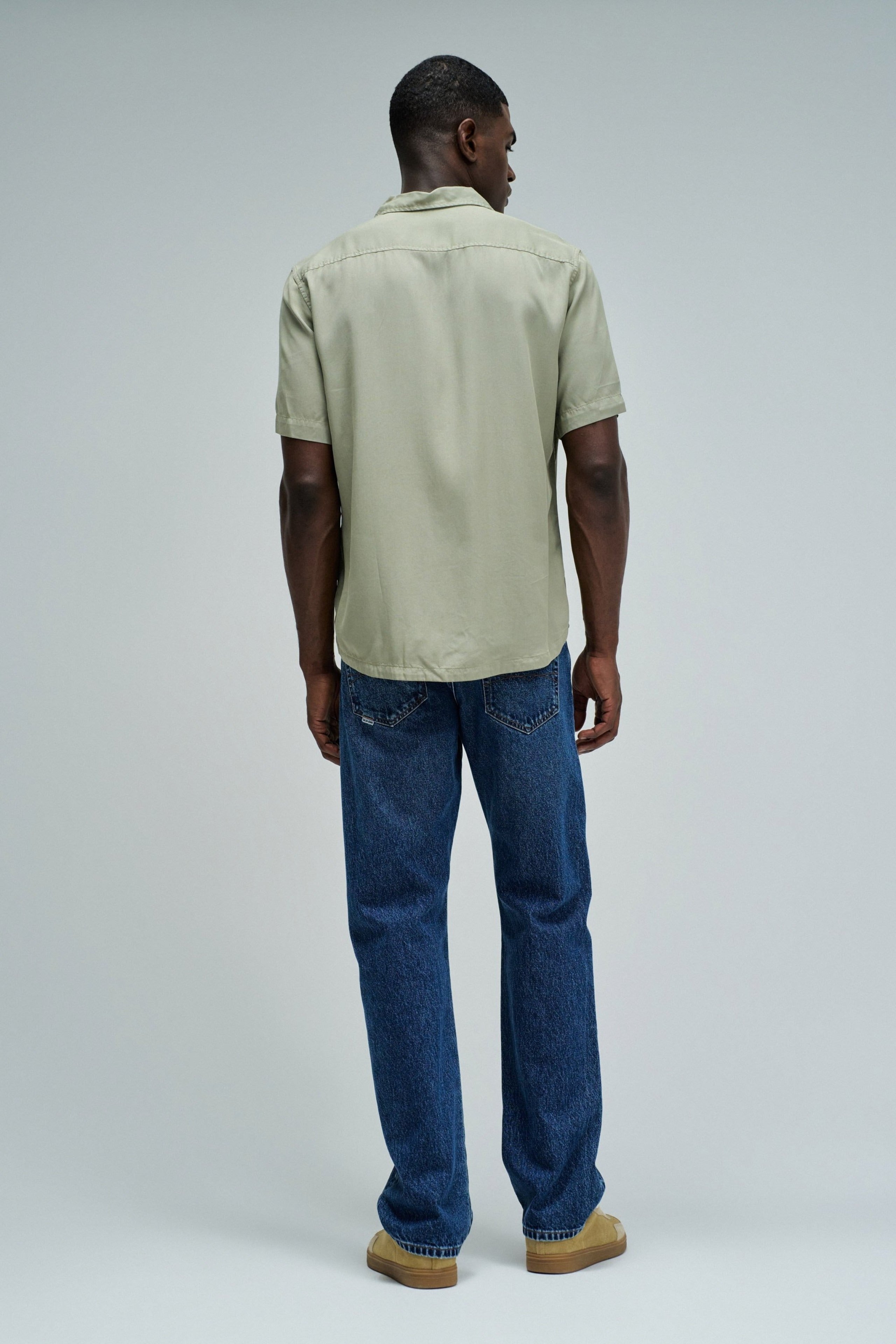 Shirt Light Denim in Dark Green V1 Hemden Salsa Jeans