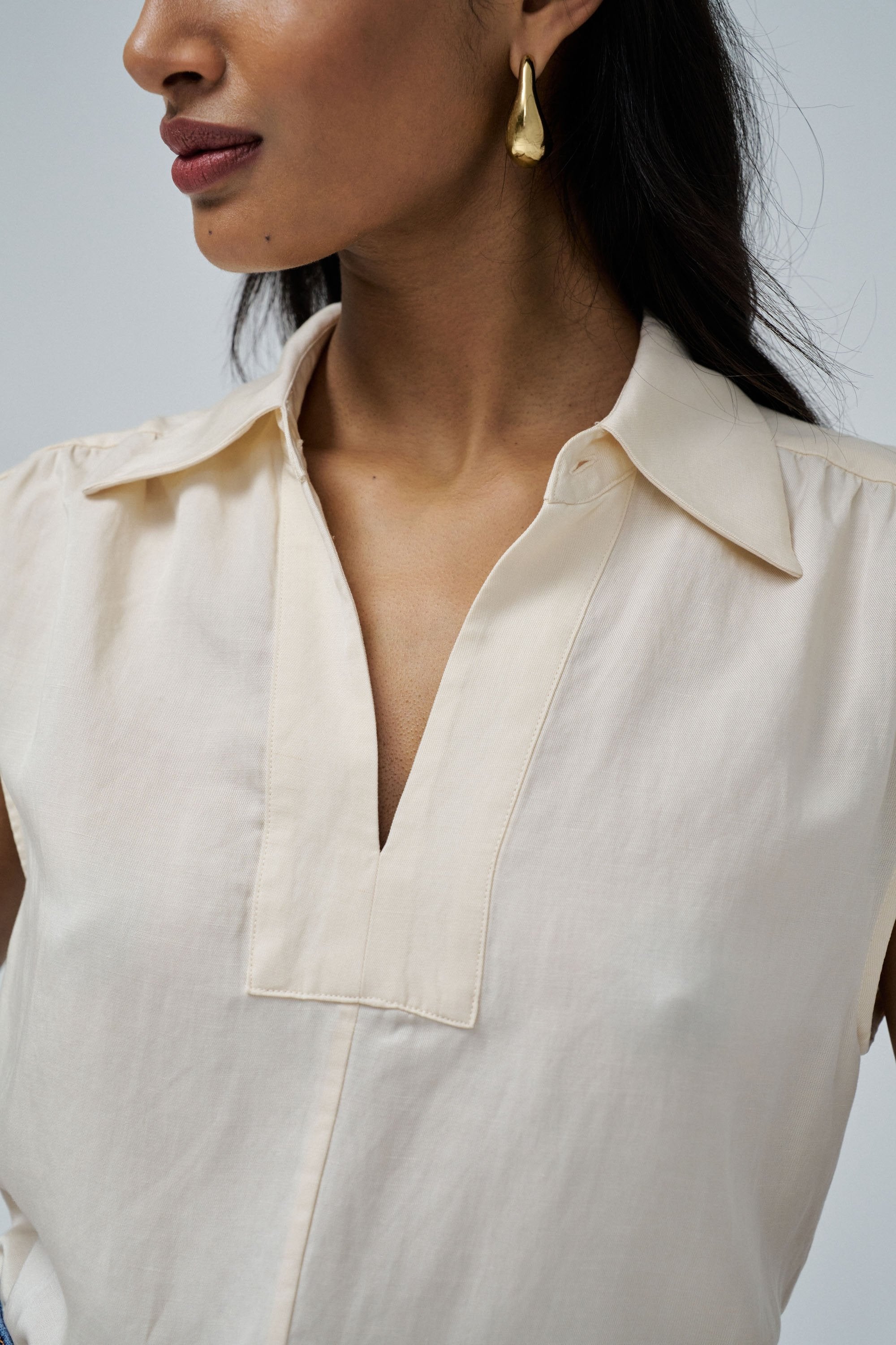 Blouse Lightdenim in Light Pearl Hemden Salsa Jeans