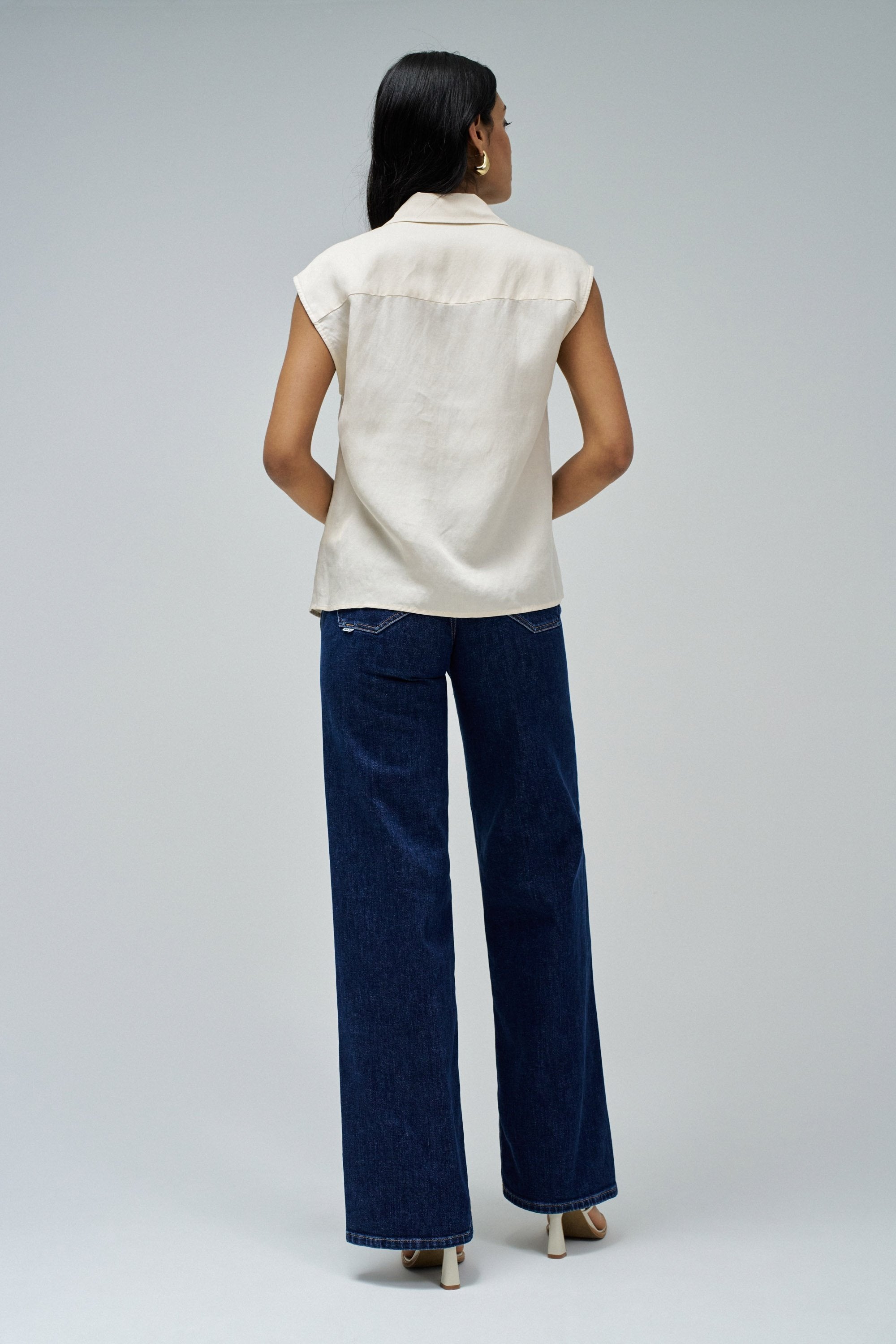 Blouse Lightdenim in Light Pearl Hemden Salsa Jeans