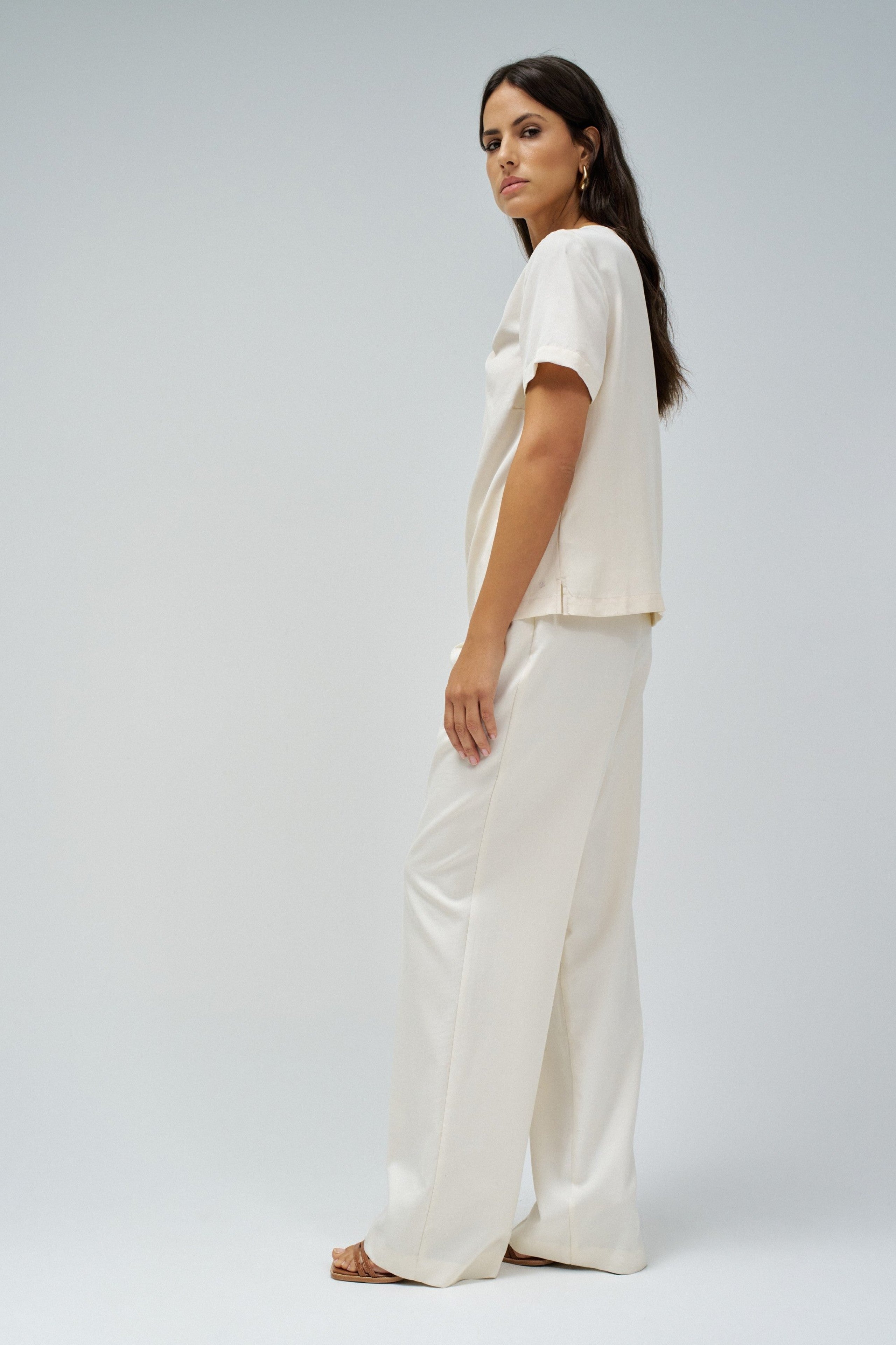 Shirt With Metal Detail in Light Pearl Hemden Salsa Jeans