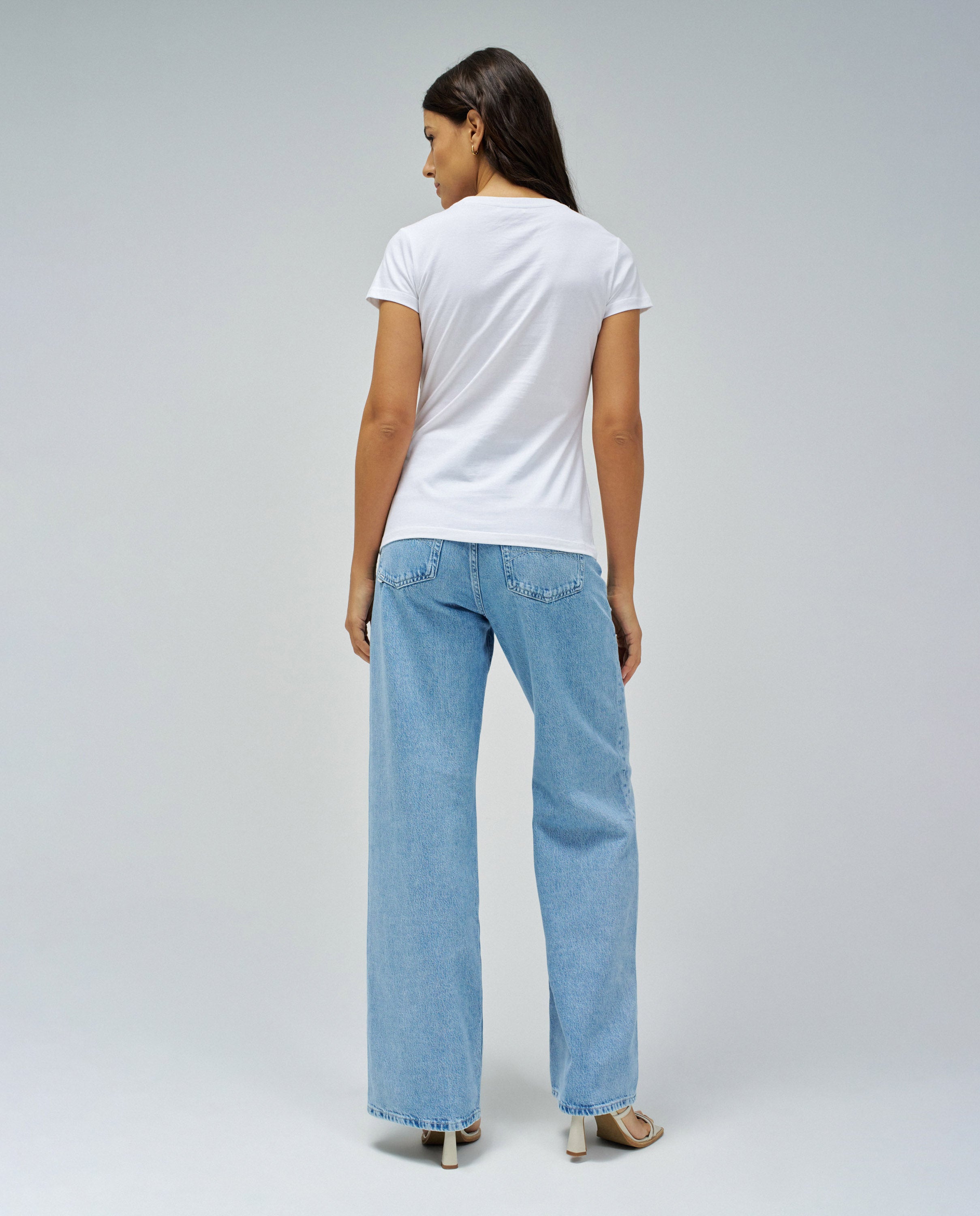 Graphic Flower Print T-Shirt in White T-Shirts Salsa Jeans