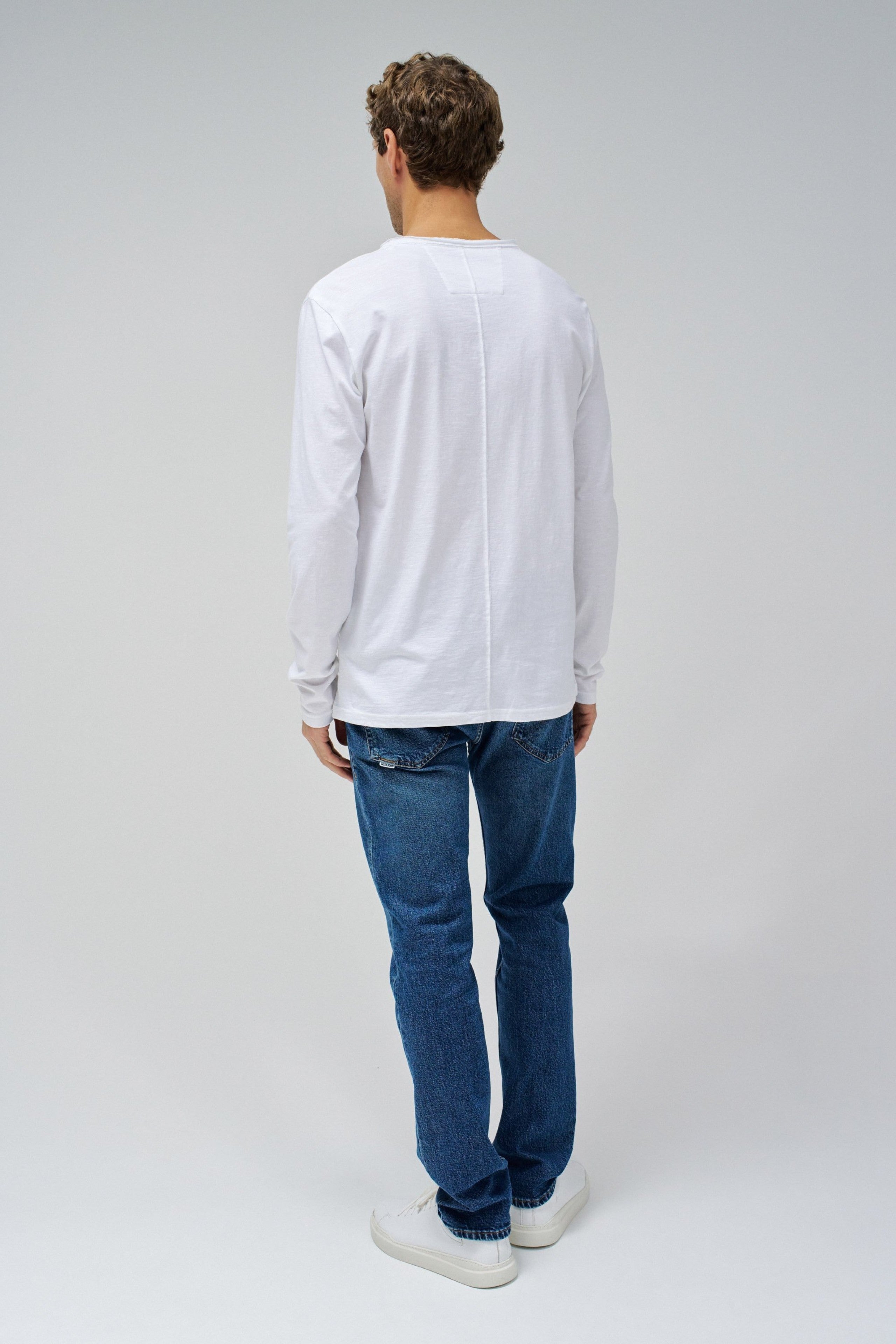 Jersey Longsleeve Serafino in White T-Shirts Salsa Jeans