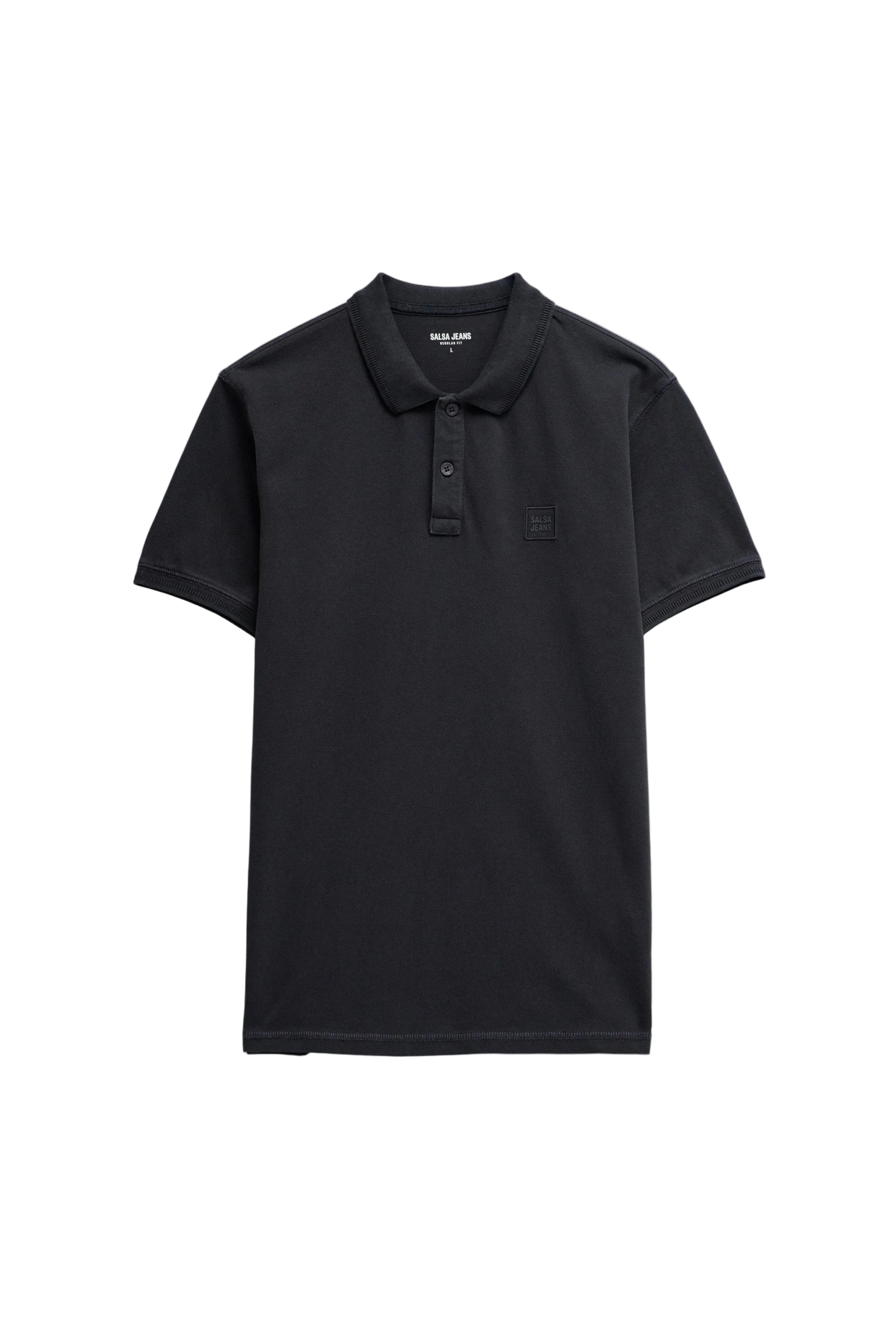 Washed Polo New Details in Dark Grey