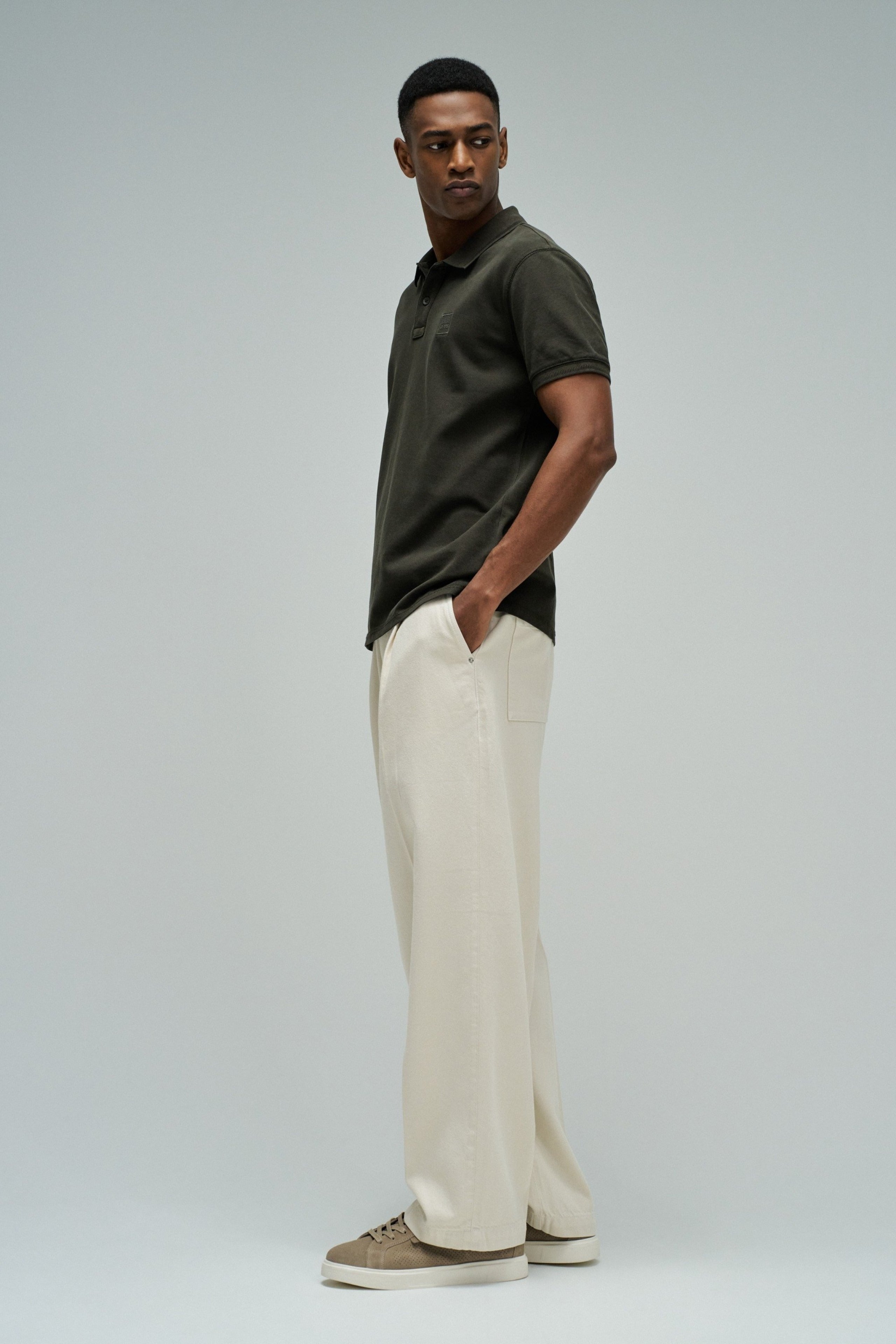 Washed Polo New Details in Dark Green