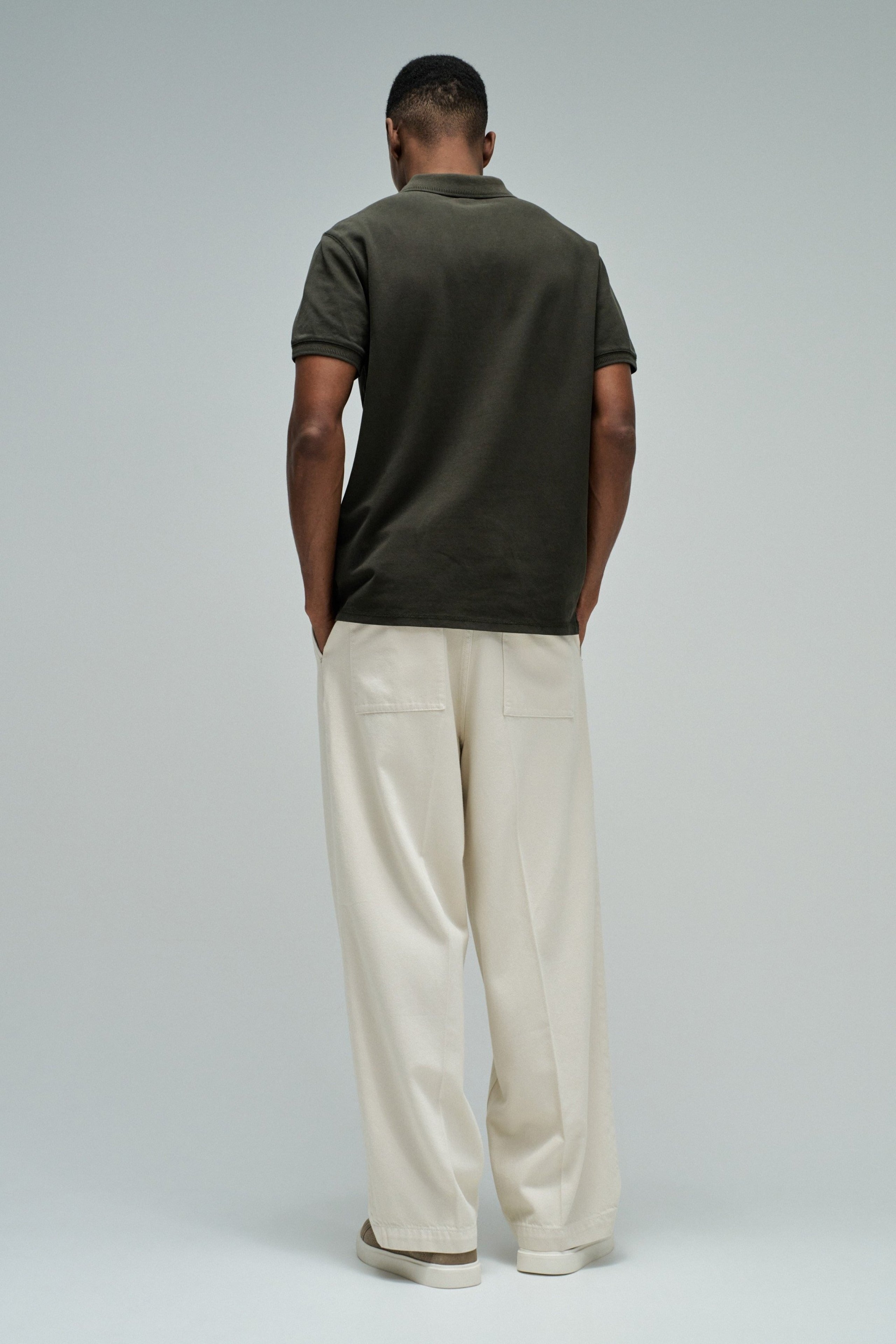 Washed Polo New Details in Dark Green