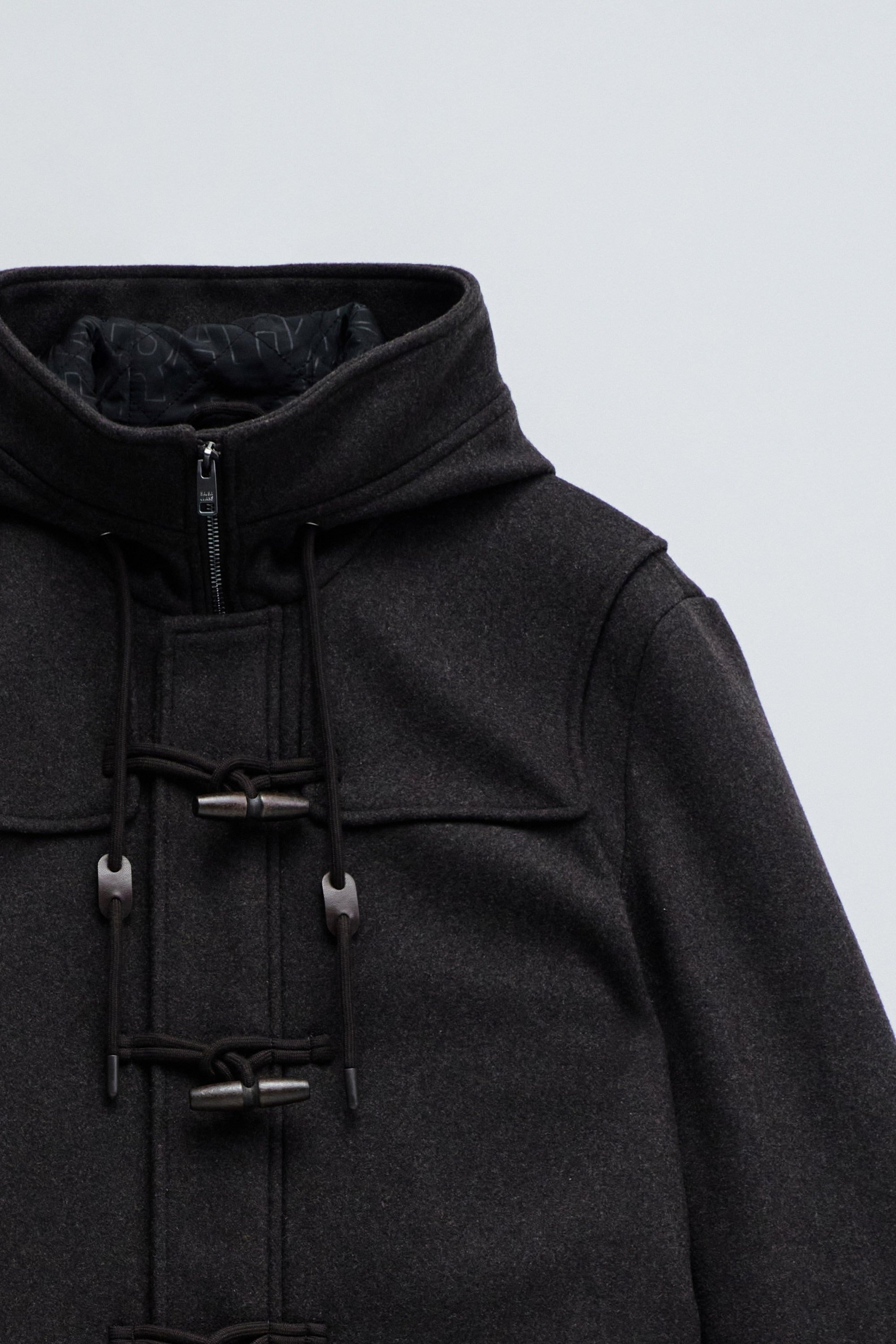 Wool Duffle Coat in Dark Brown Jacken Salsa Jeans