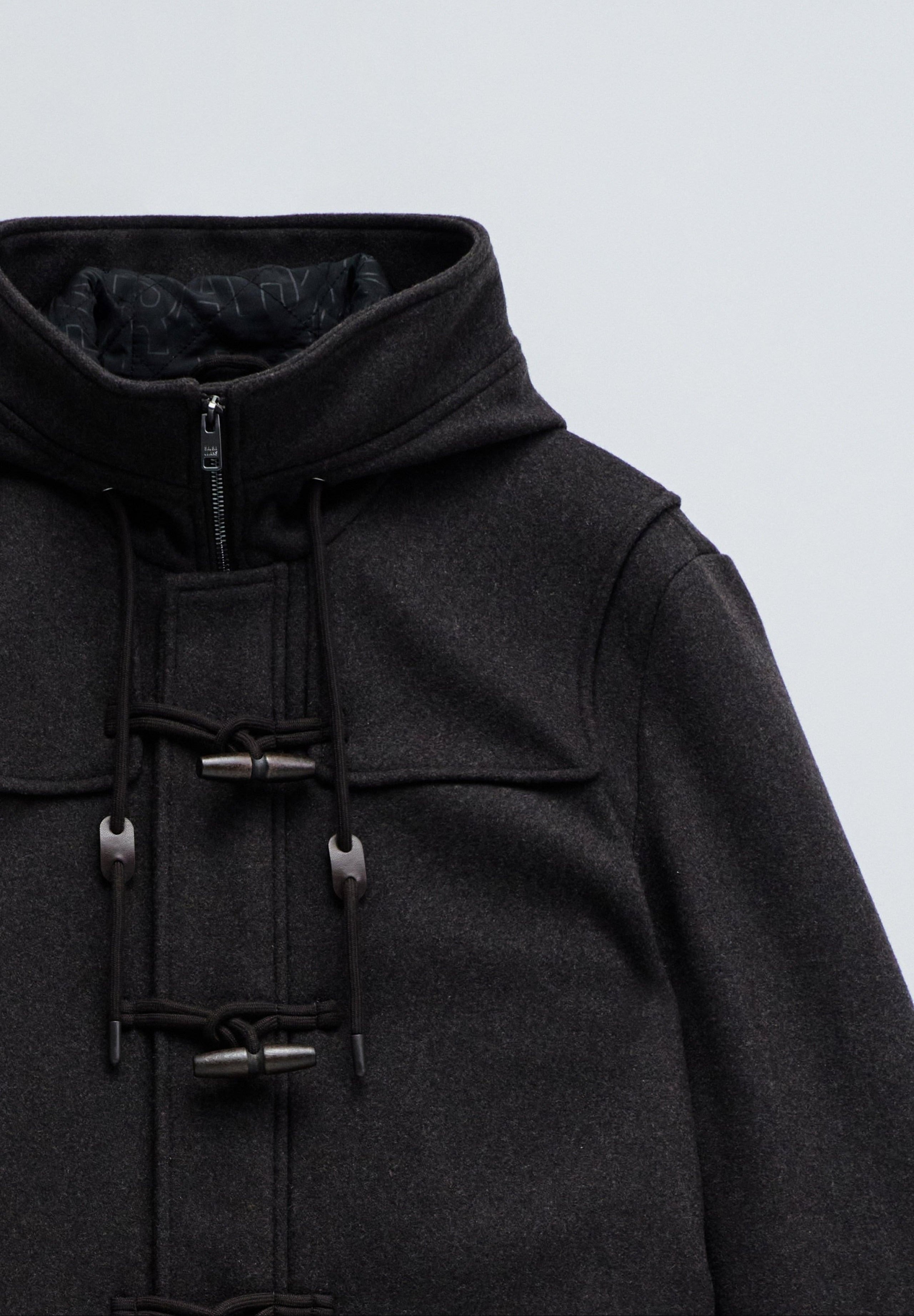 Wool Duffle Coat in Dark Brown Jacken Salsa Jeans