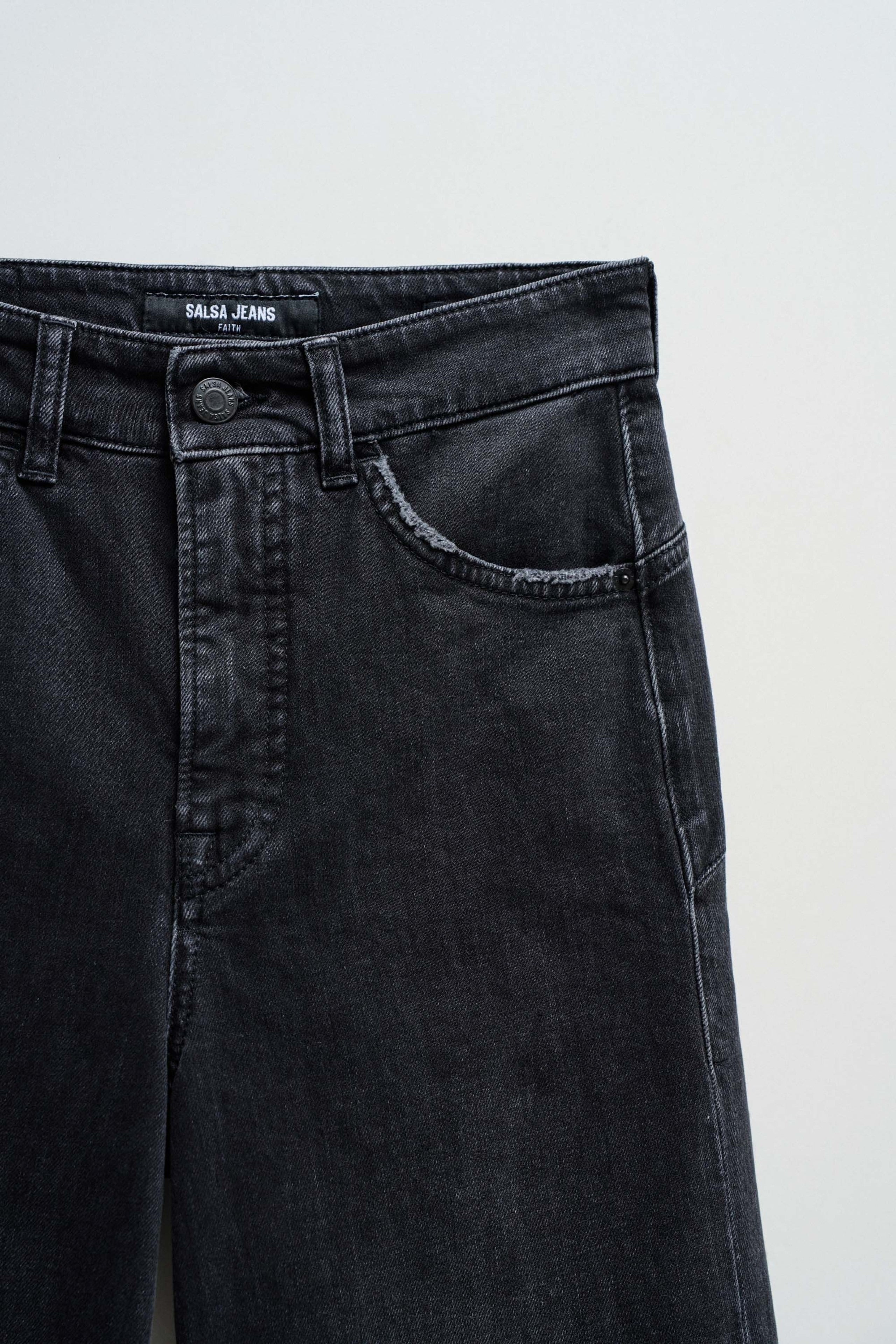 Faith Wide in Black Jeans Salsa Jeans