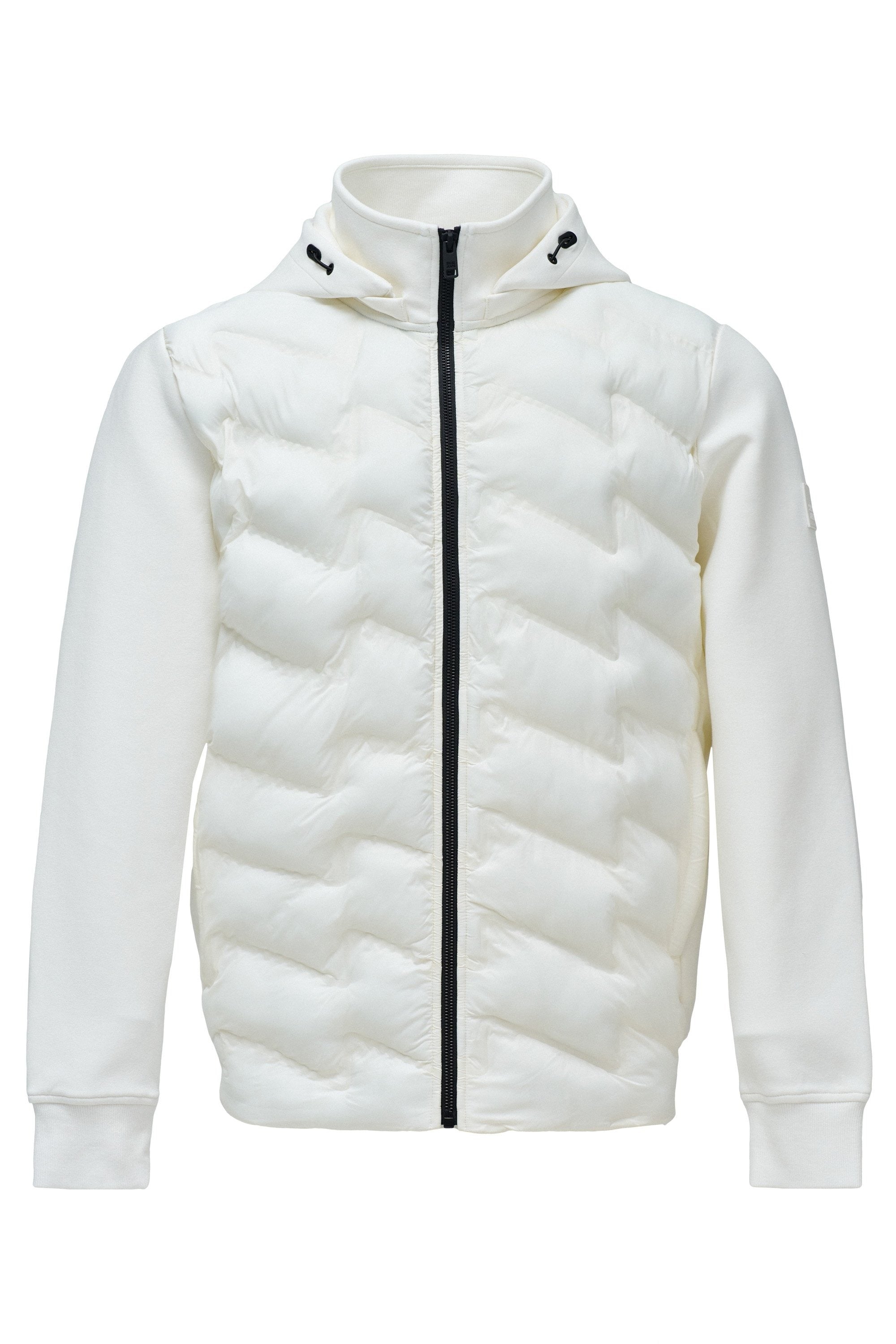 Zip-Thru Padded Jumper Hoodie in Light Pearl V2 Jacken Salsa Jeans