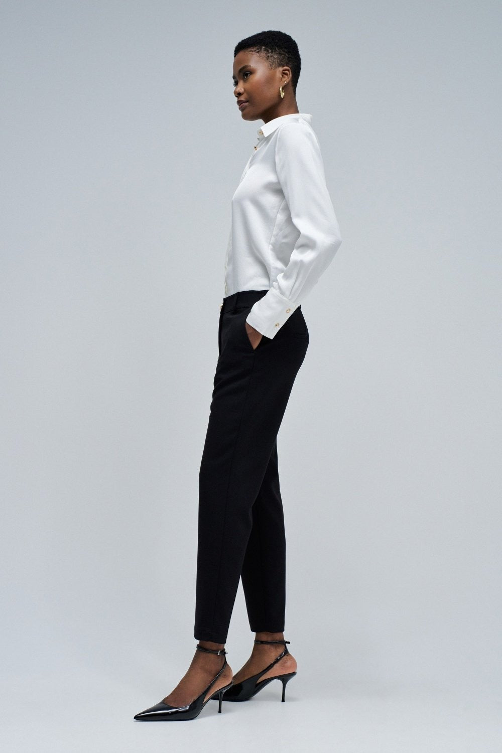 Basic High Waist Chino in Black Hosen Salsa Jeans