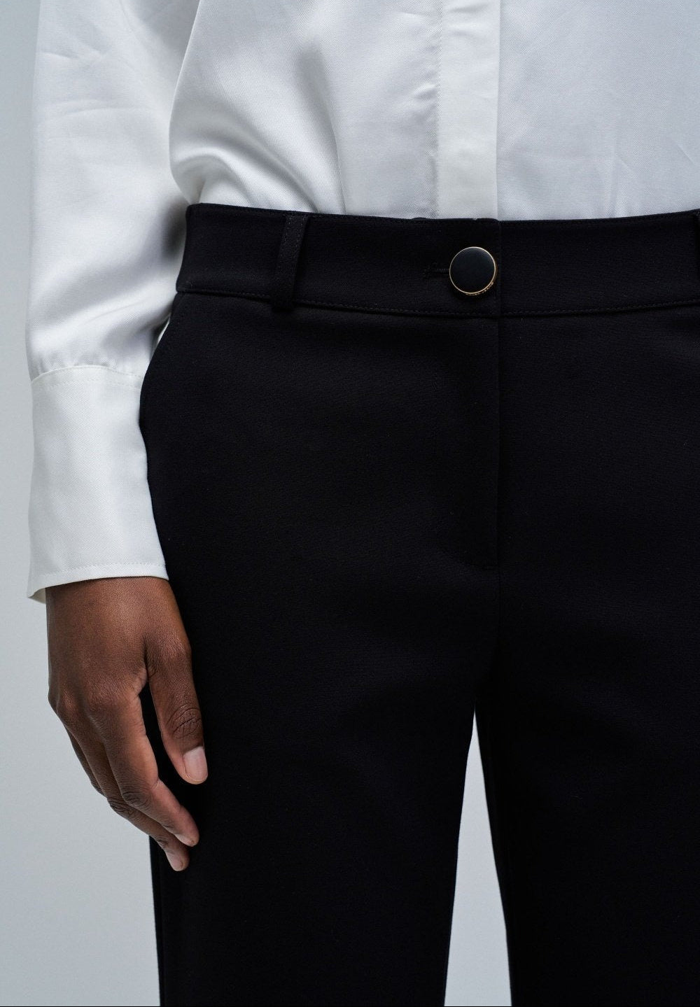 Basic High Waist Chino in Black Hosen Salsa Jeans