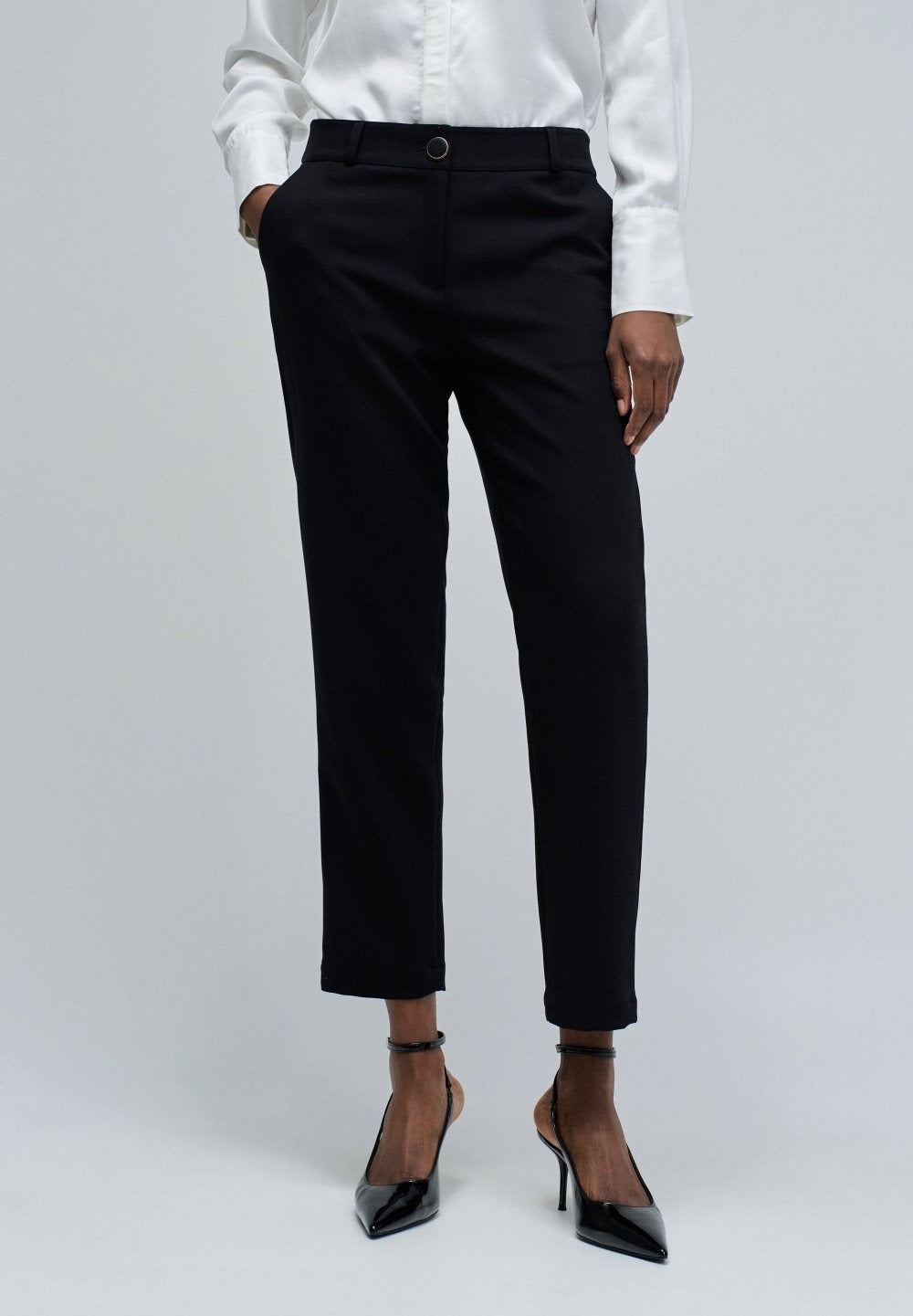 Basic High Waist Chino in Black Hosen Salsa Jeans