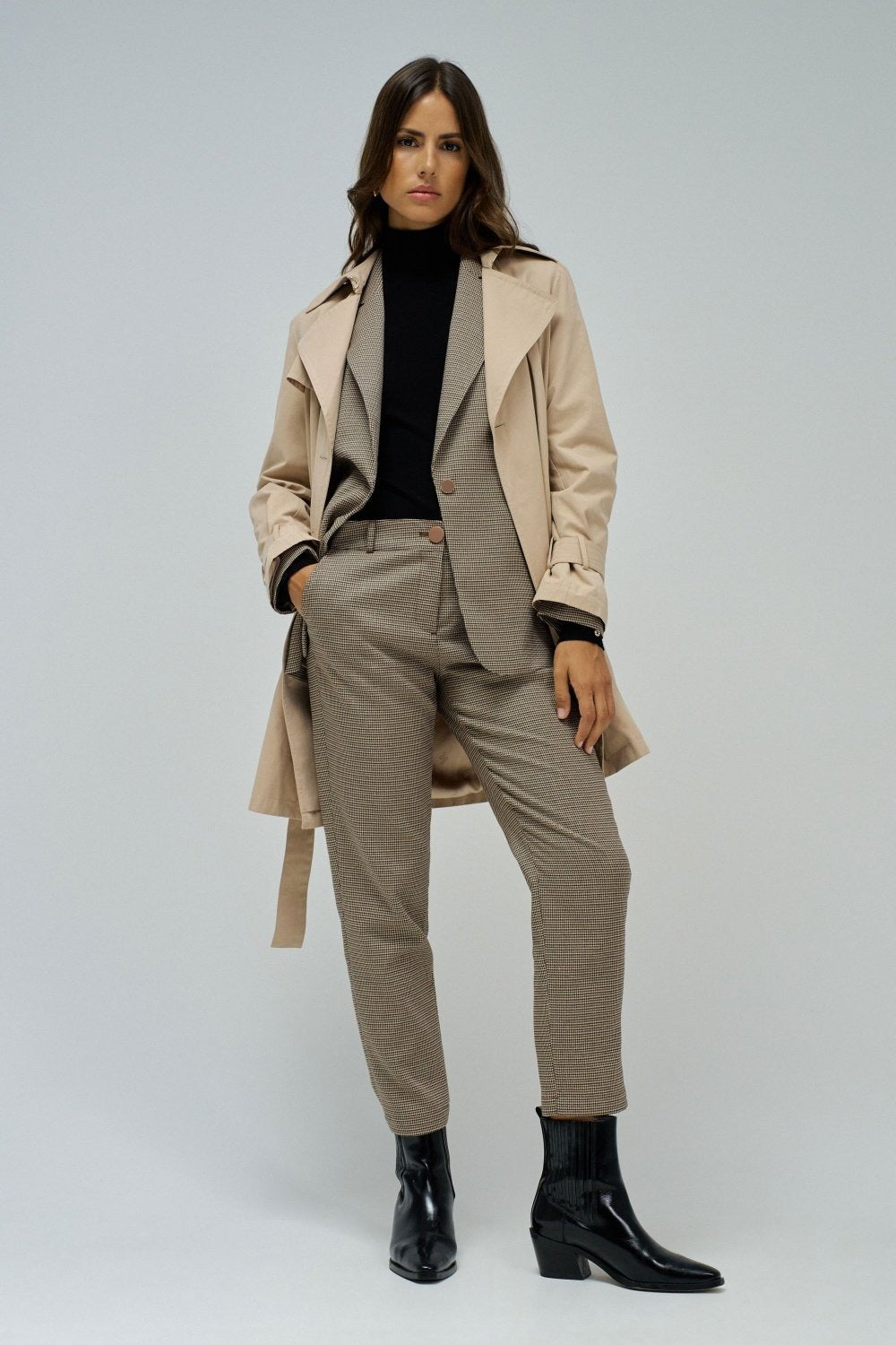 Basic High Waist Chino in Medium Brown Hosen Salsa Jeans