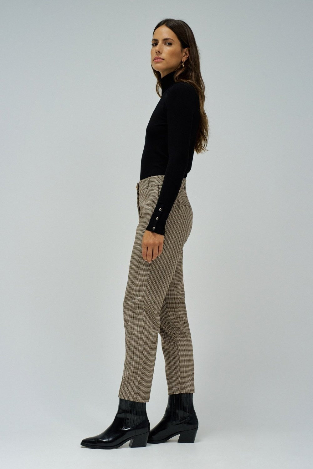 Basic High Waist Chino in Medium Brown Hosen Salsa Jeans