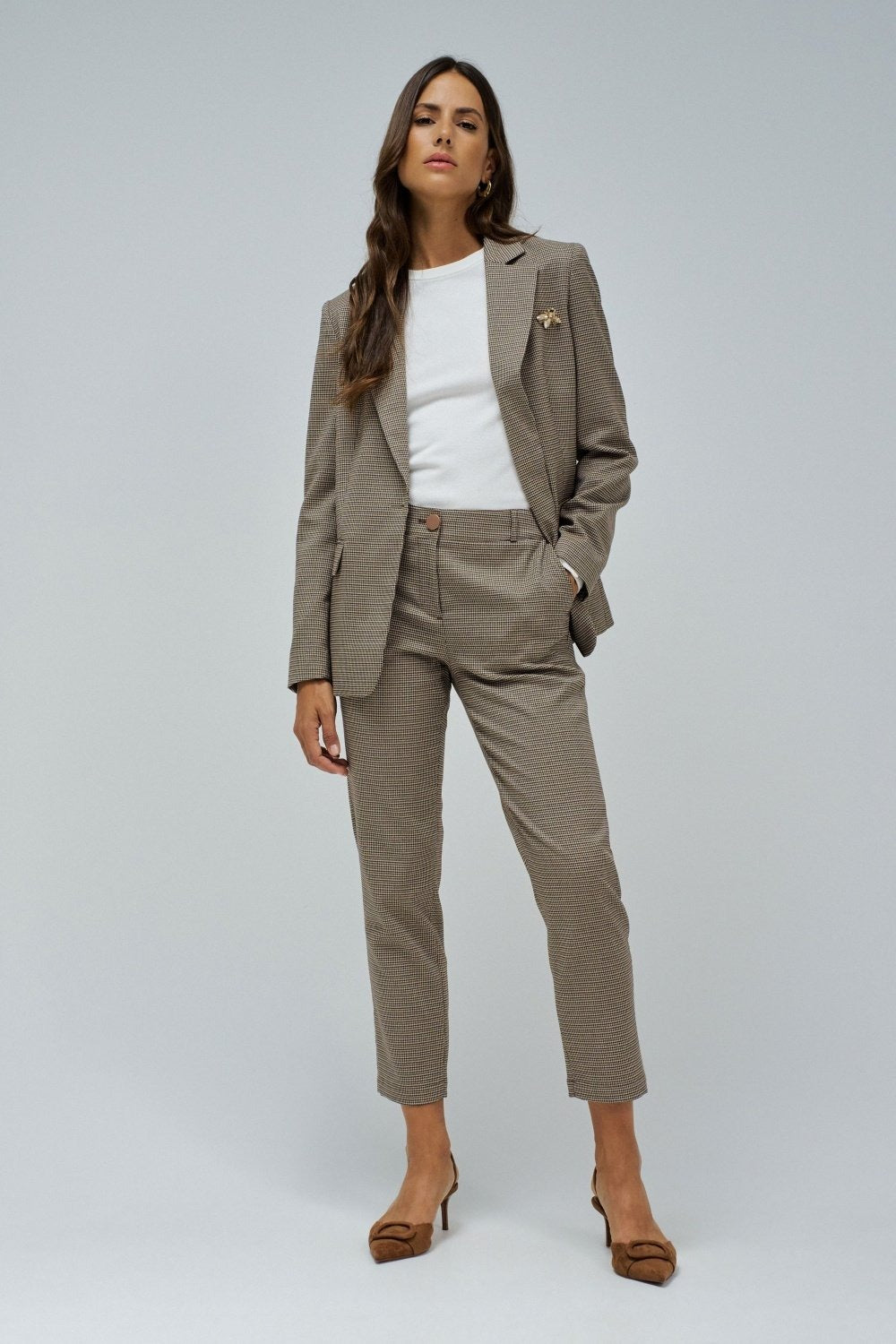 Slim Fit Suit Blazer in Medium Brown Jacken Salsa Jeans