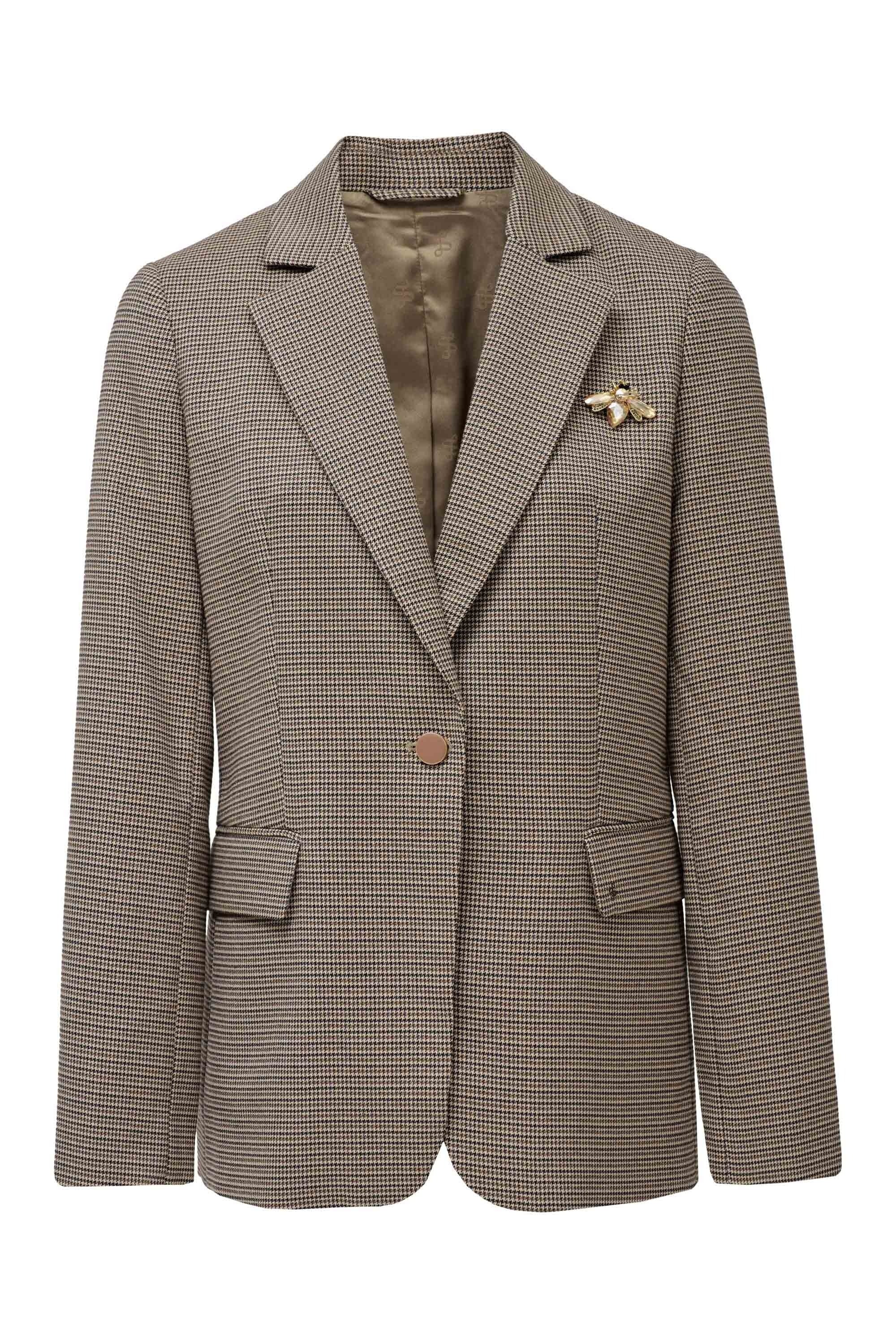 Slim Fit Suit Blazer in Medium Brown Jacken Salsa Jeans