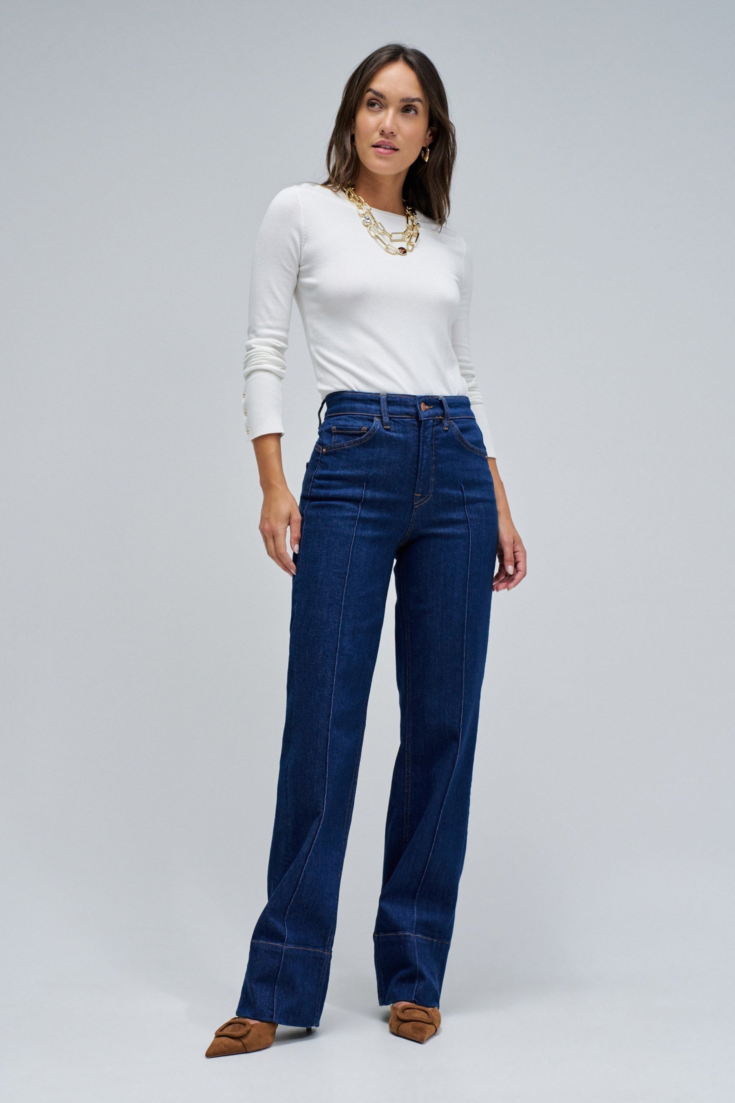 Basic Long Sleeve in Light Pearl Pullover Salsa Jeans