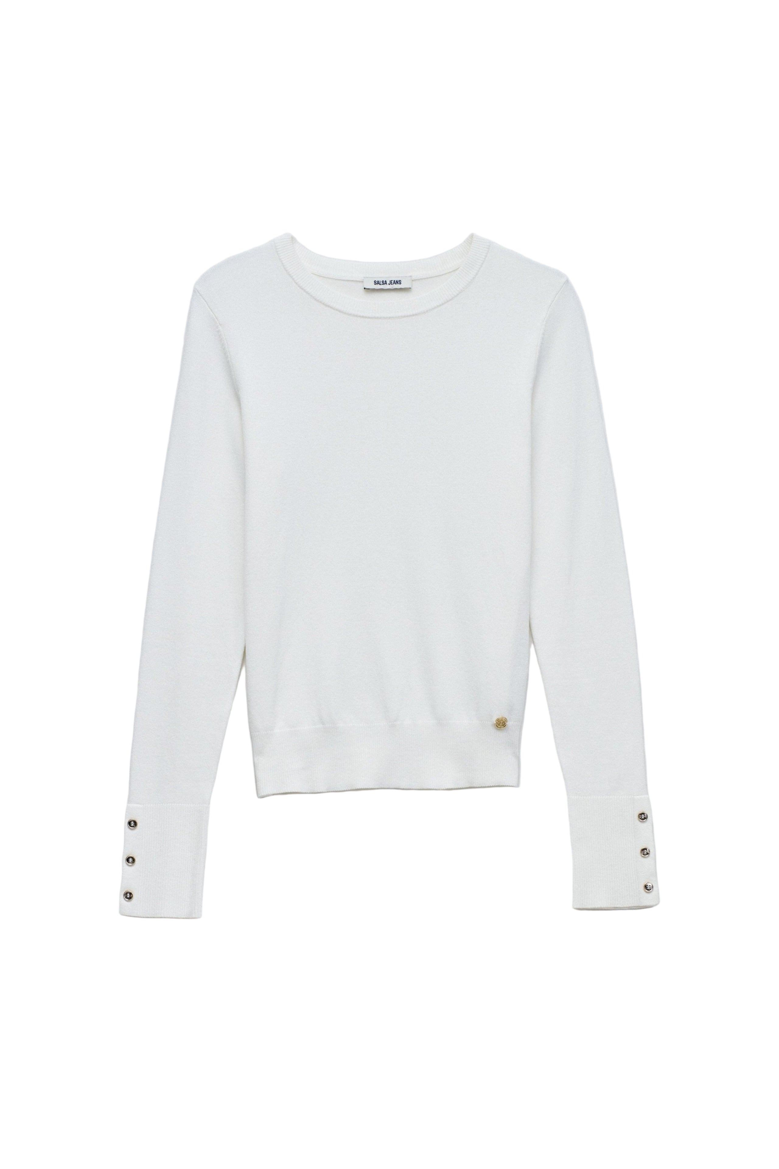 Basic Long Sleeve in Light Pearl Pullover Salsa Jeans