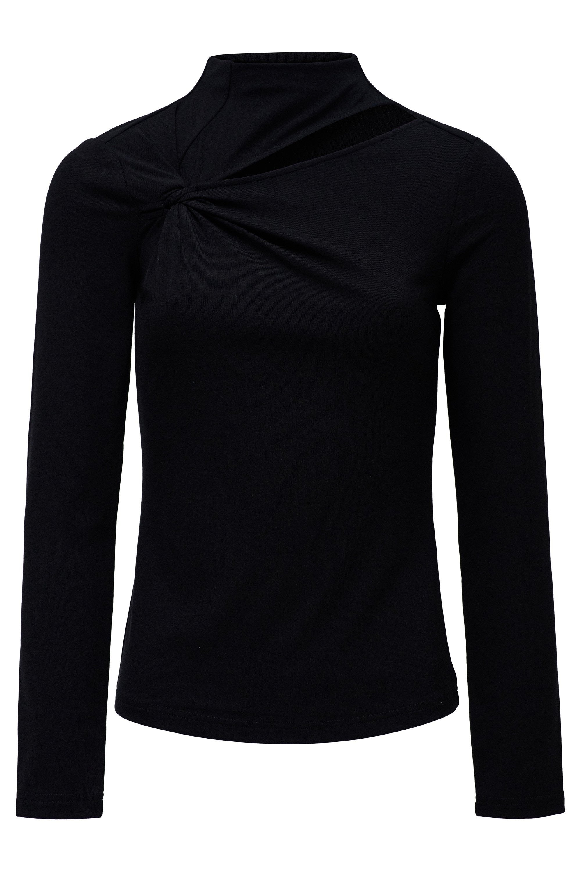 Longsleeve With Twist Detail in Black T-Shirts Salsa Jeans