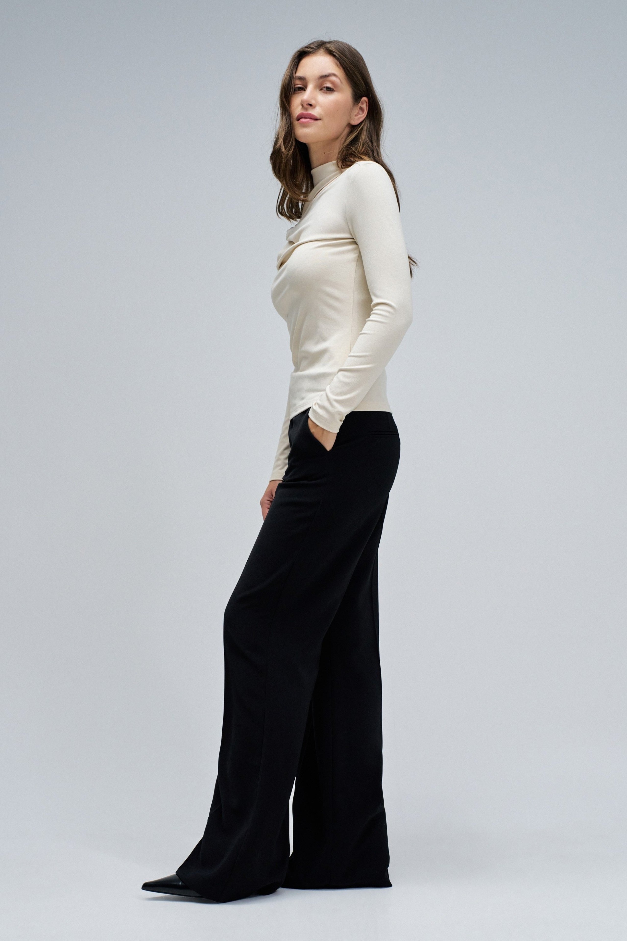 Longsleeve With Twist Detail in Dark Pearl T-Shirts Salsa Jeans