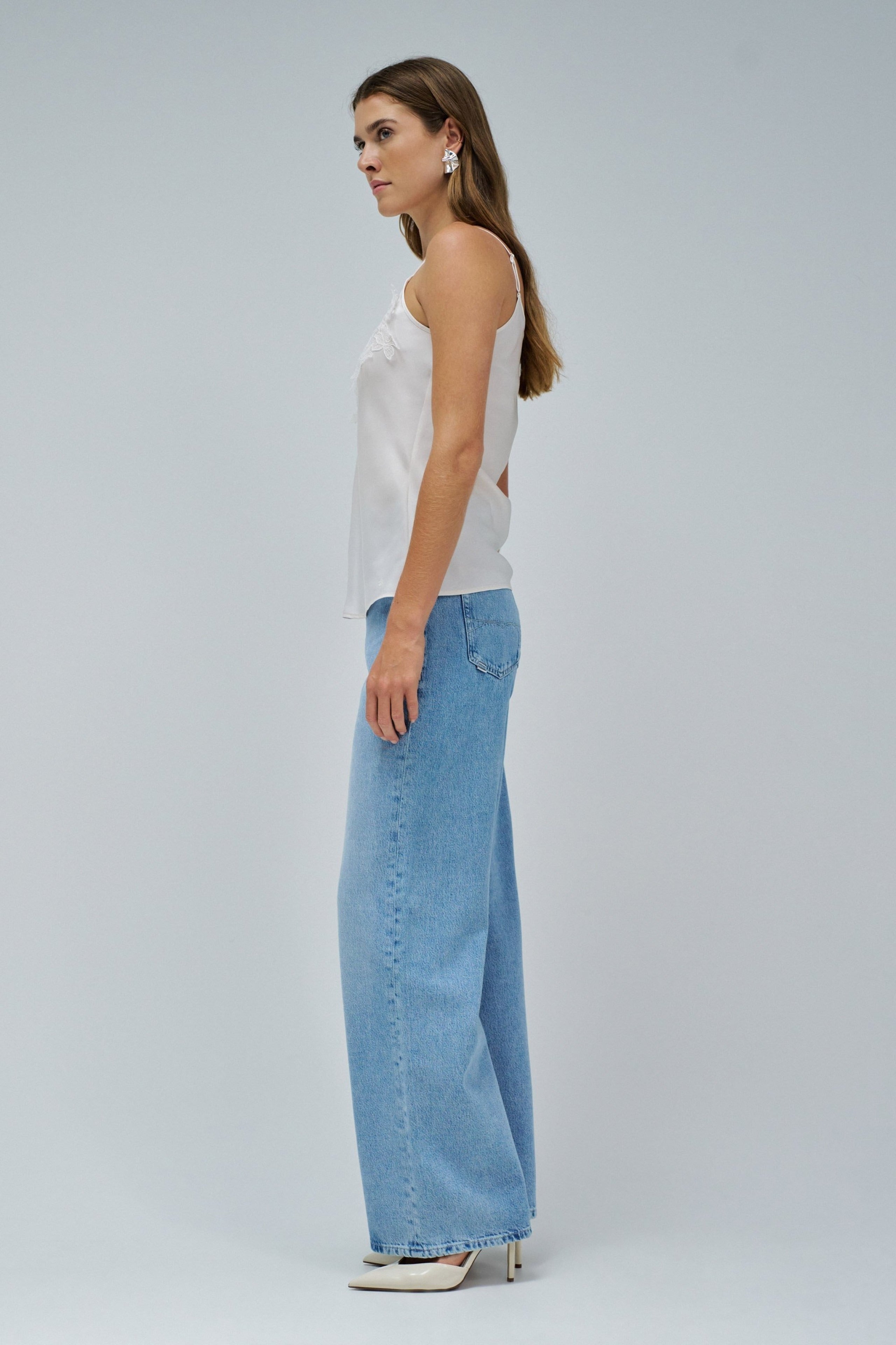 Lace Top in Light Beige T-Shirts Salsa Jeans