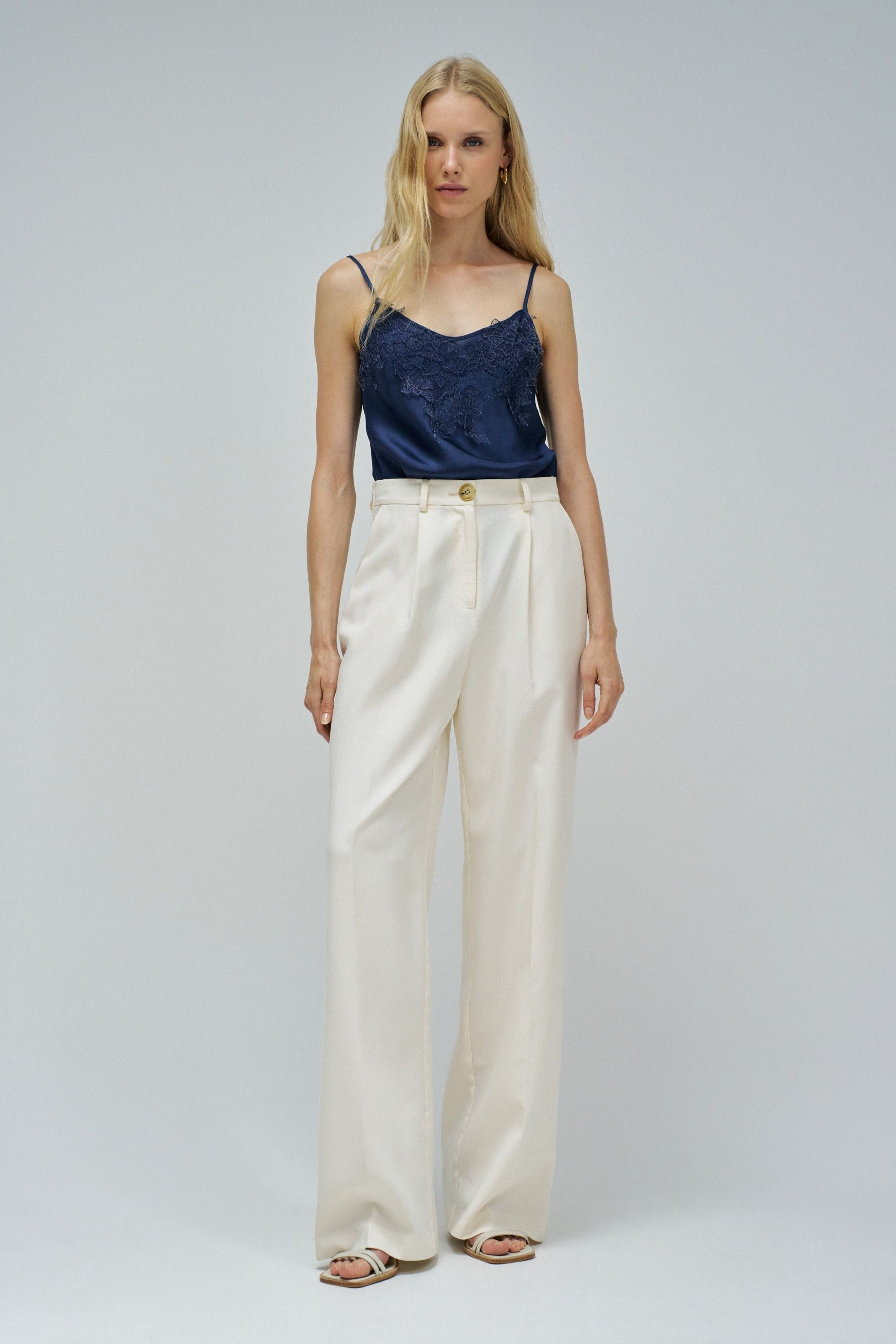 Lace Top in Medium Blue T-Shirts Salsa Jeans